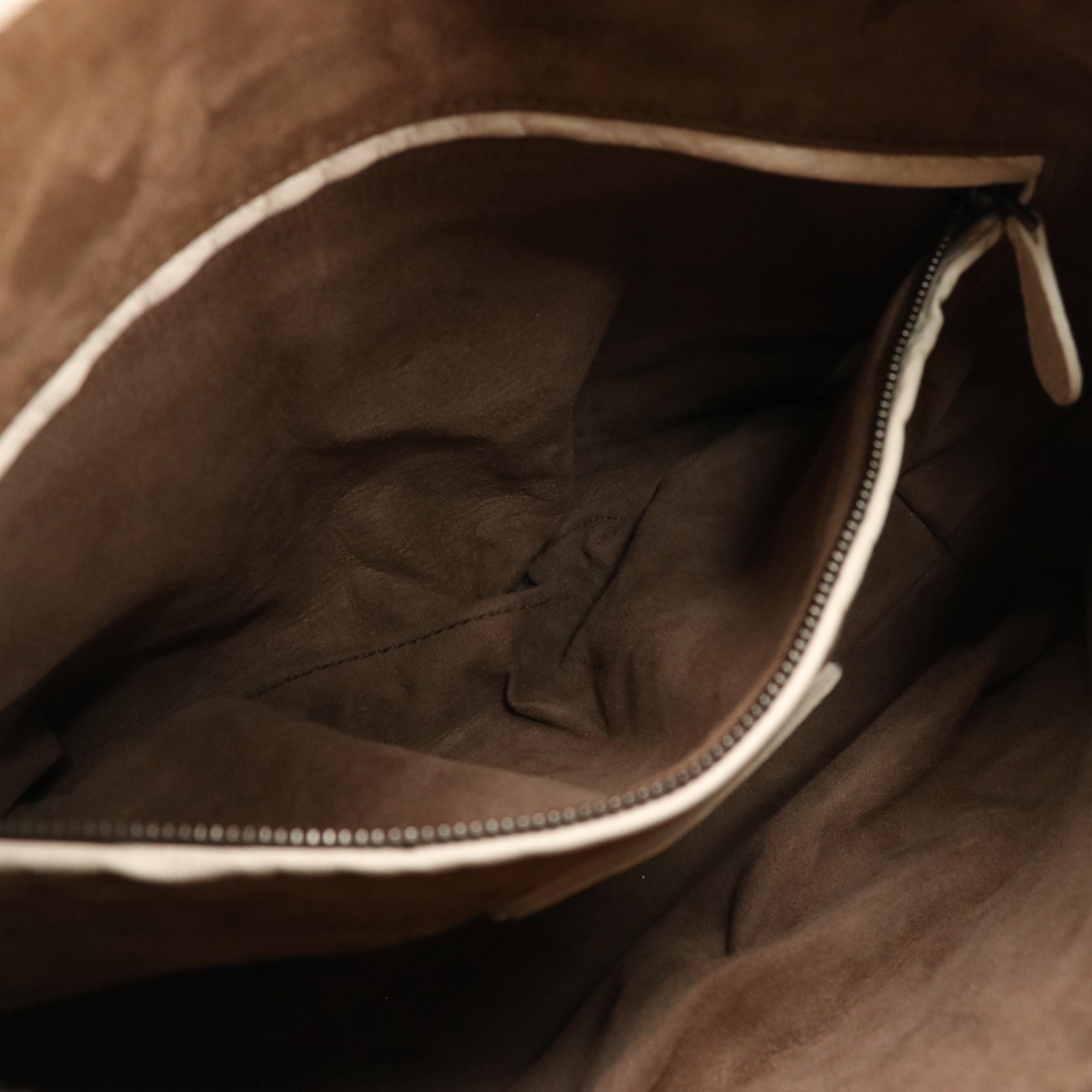 Bottega Veneta Cervo Deerskin Leather Zip-Top Shoulder Bag