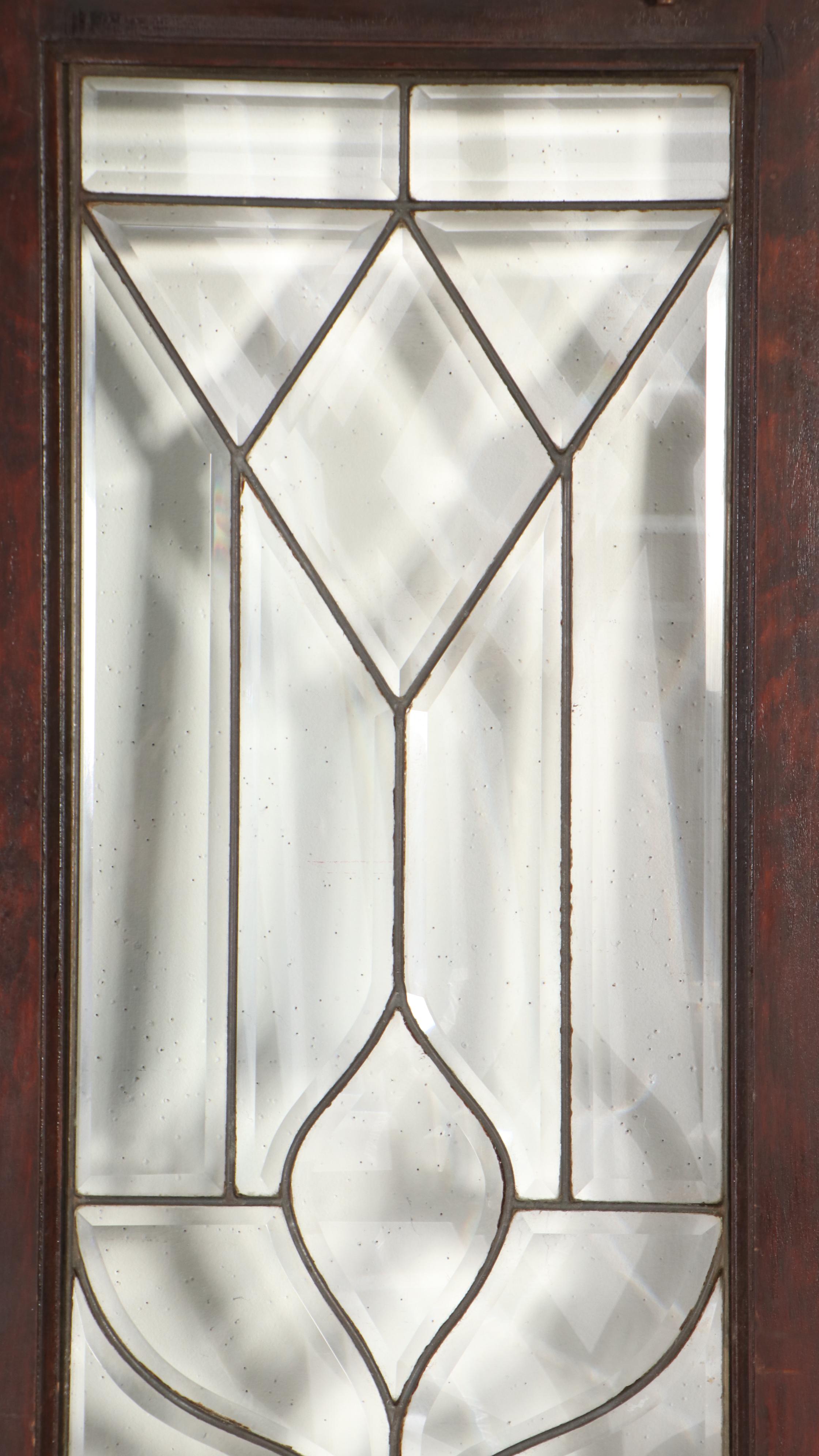 Arts & Crafts Wood and Beveled Glass Door, Early 20th Century