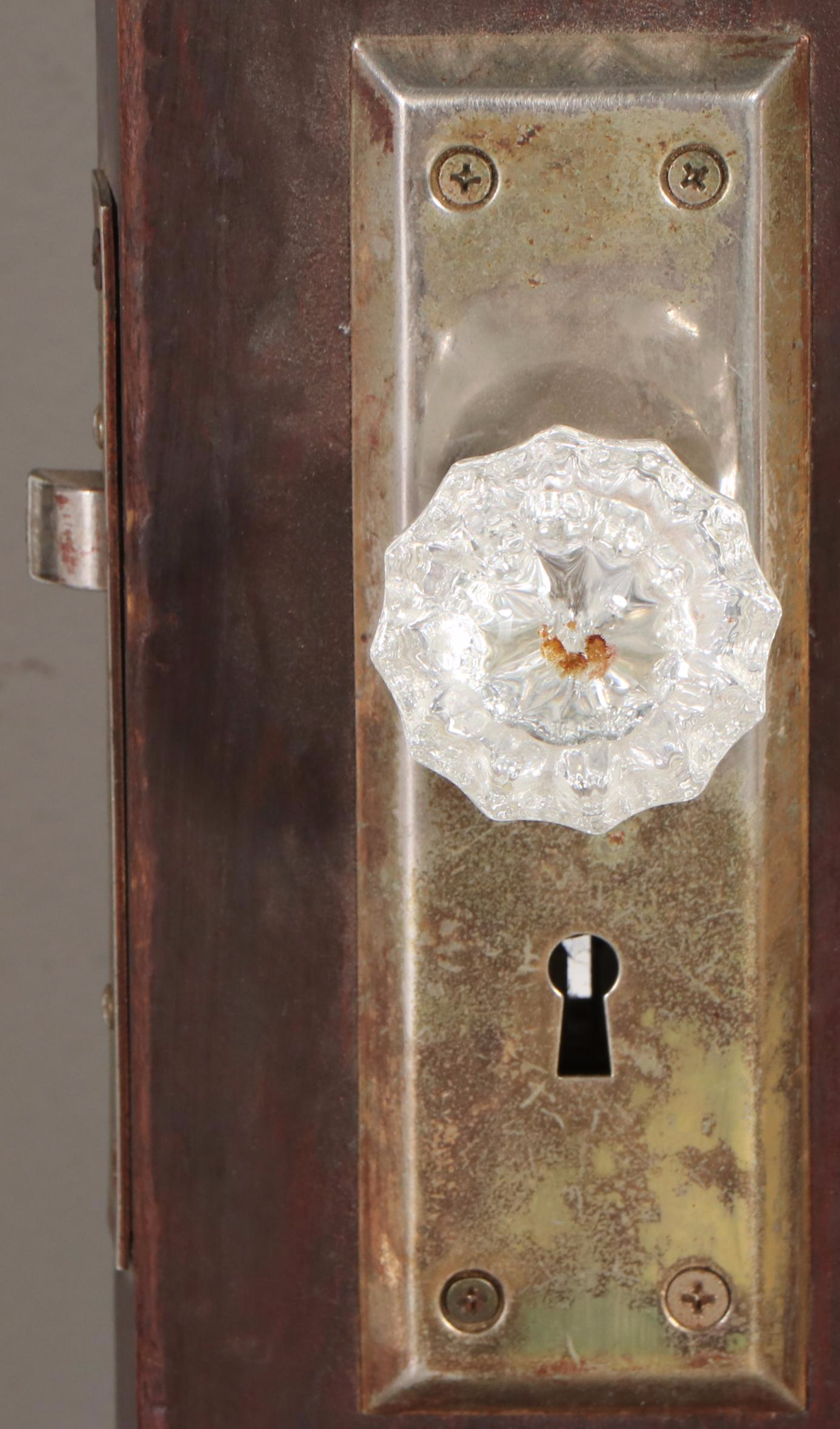 Arts & Crafts Wood and Beveled Glass Door, Early 20th Century