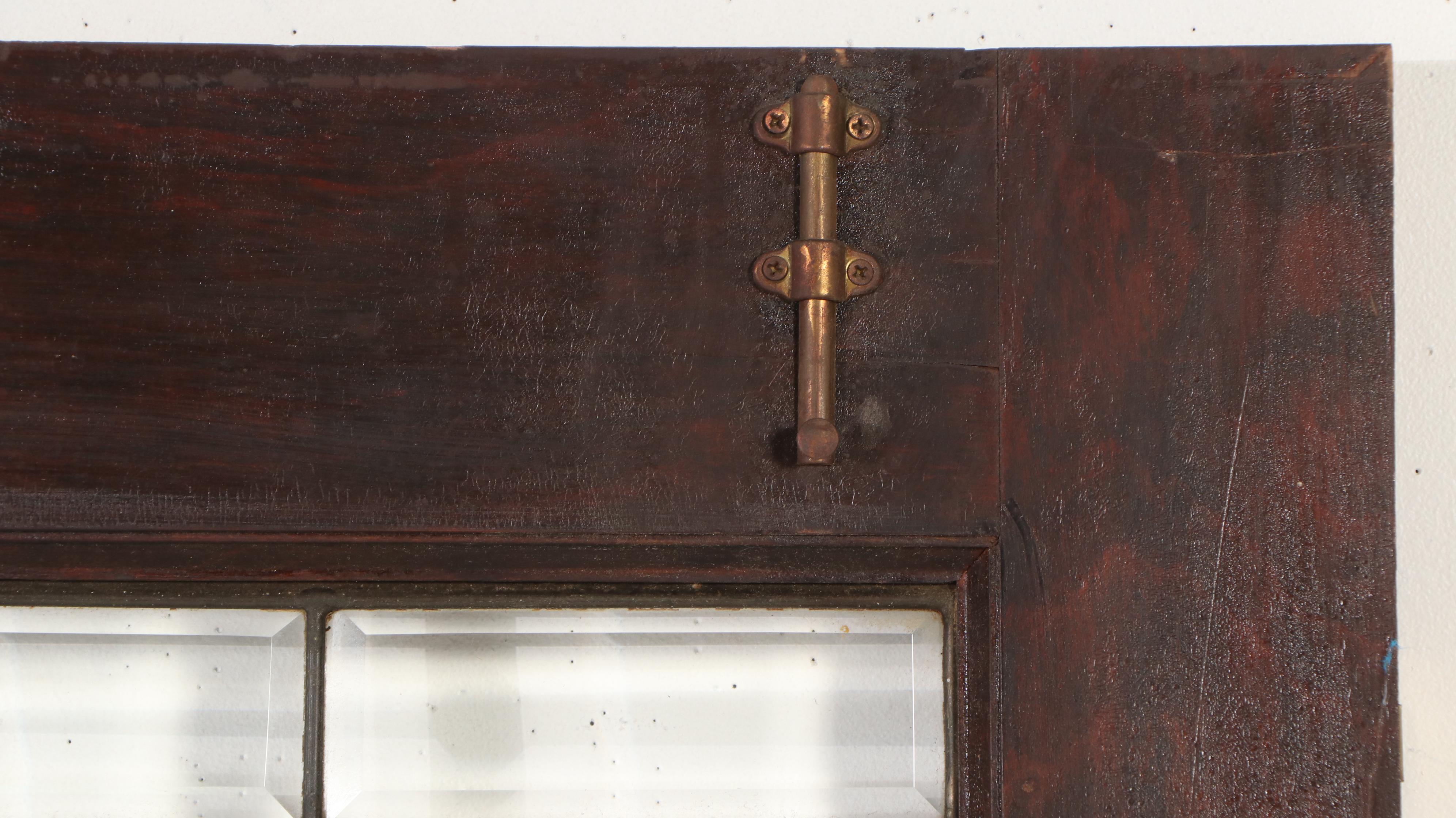 Arts & Crafts Wood and Beveled Glass Door, Early 20th Century