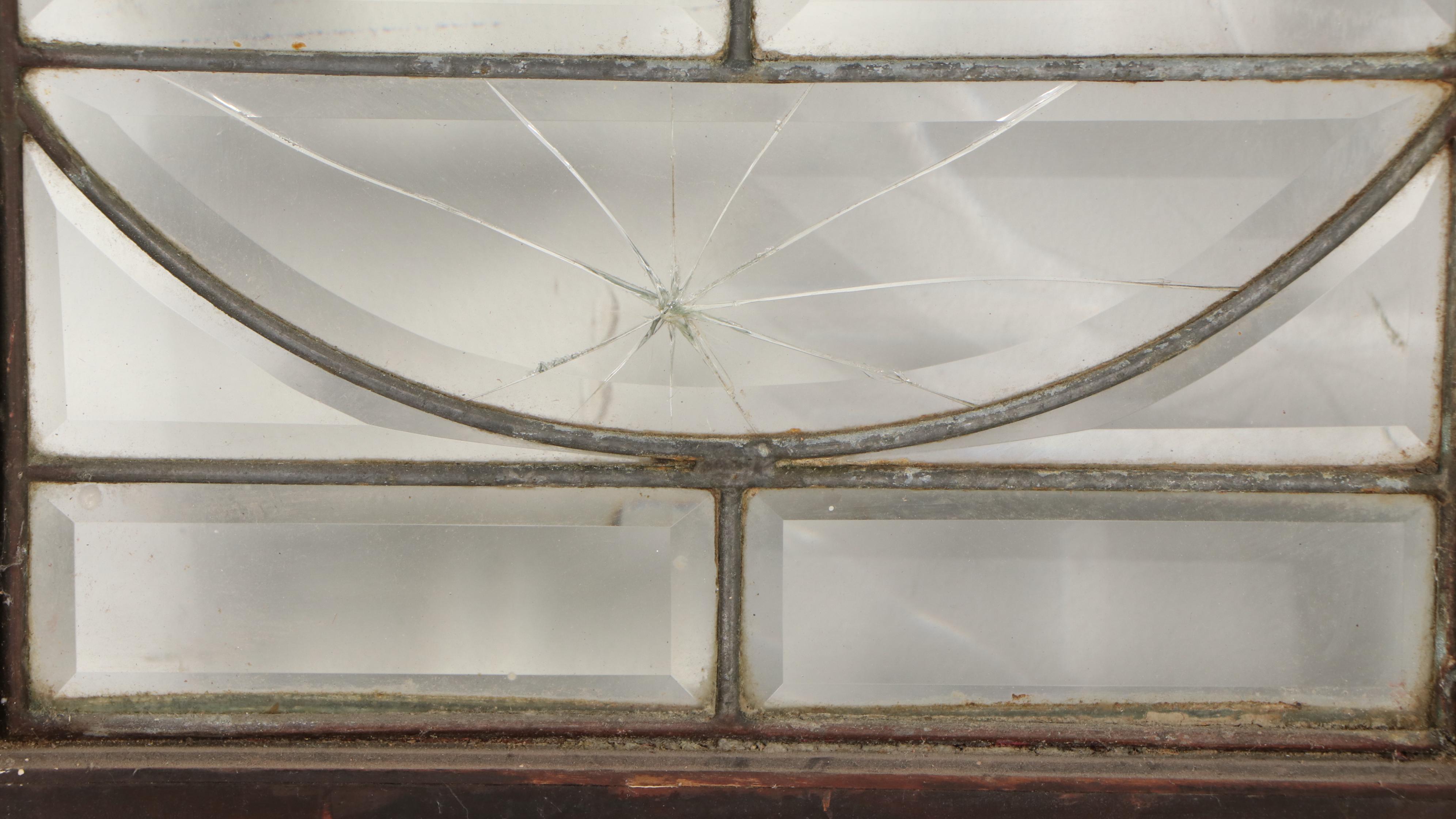 Arts & Crafts Wood and Beveled Glass Door, Early 20th Century