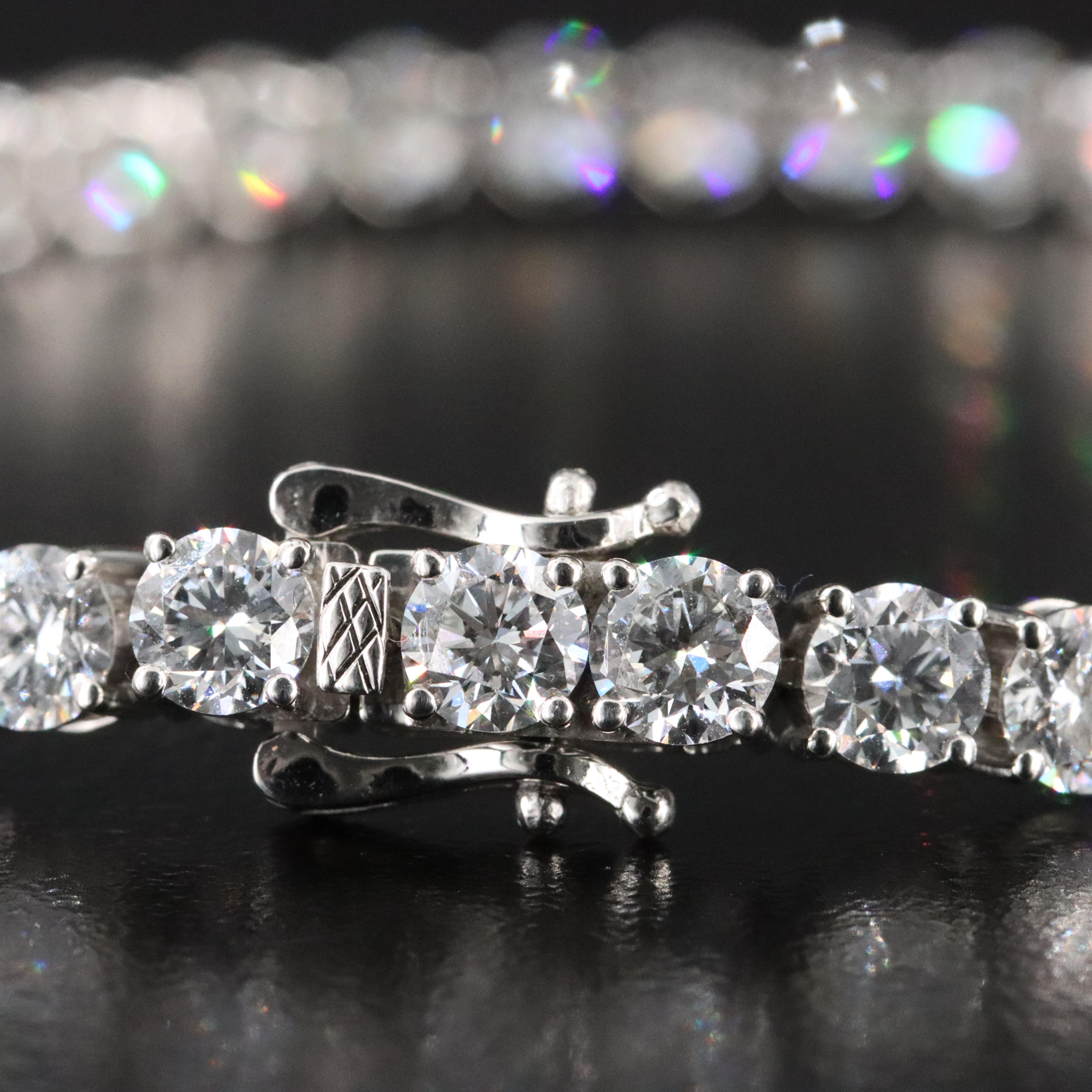 Platinum 12.57 CTW Lab Grown Diamond Line Bracelet