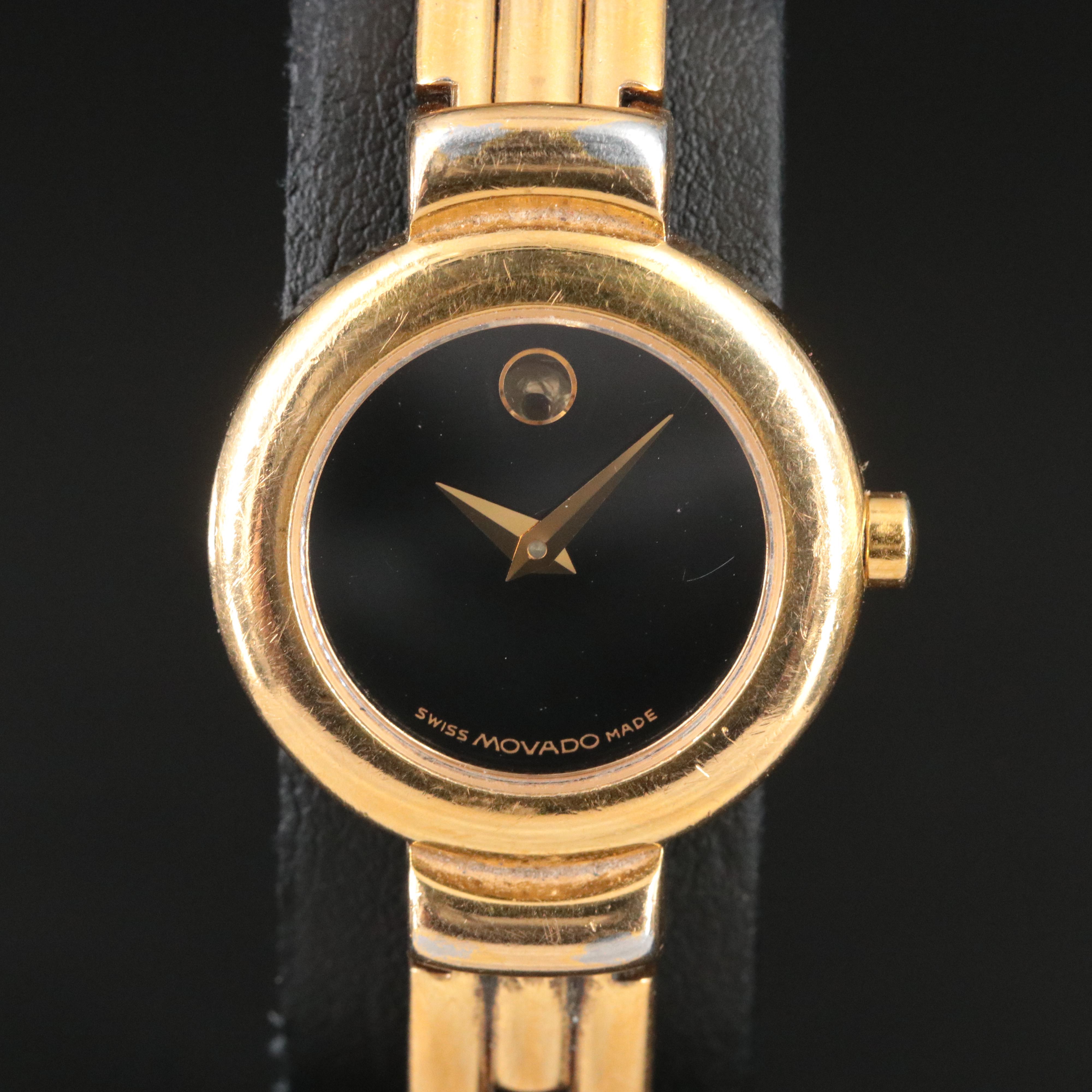 Movado Black Museum Dial "Harmony" Watch