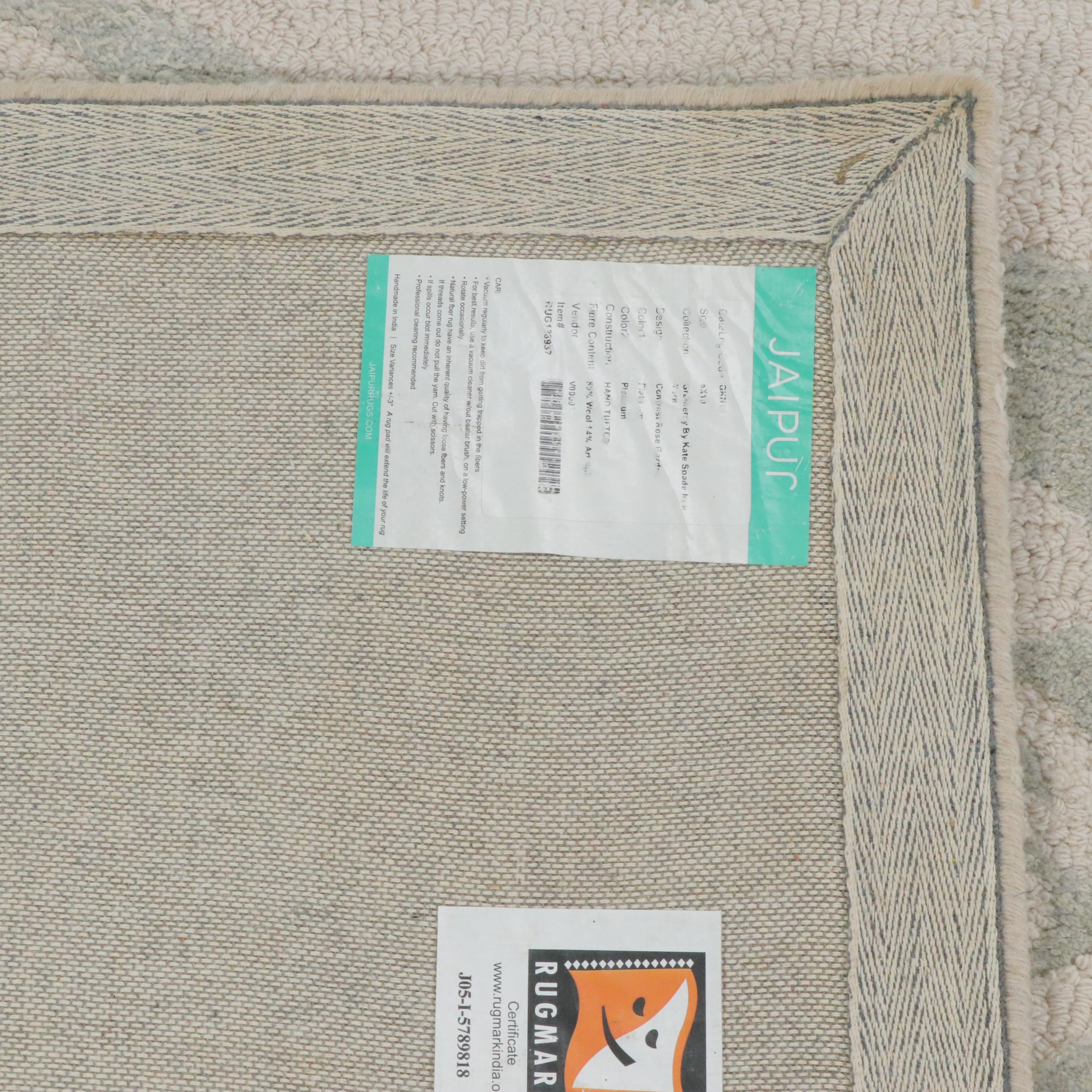 8' x 9'11 Hand-Tufted Kate Spade Gramercy for Jaipur Area Rug