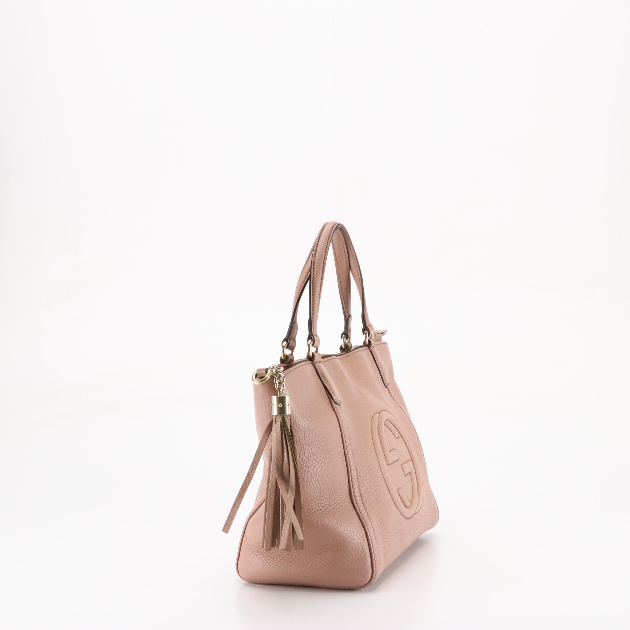 Gucci Leather Small Soho Top Handle Two-Way Tote Bag with Tassel Zip