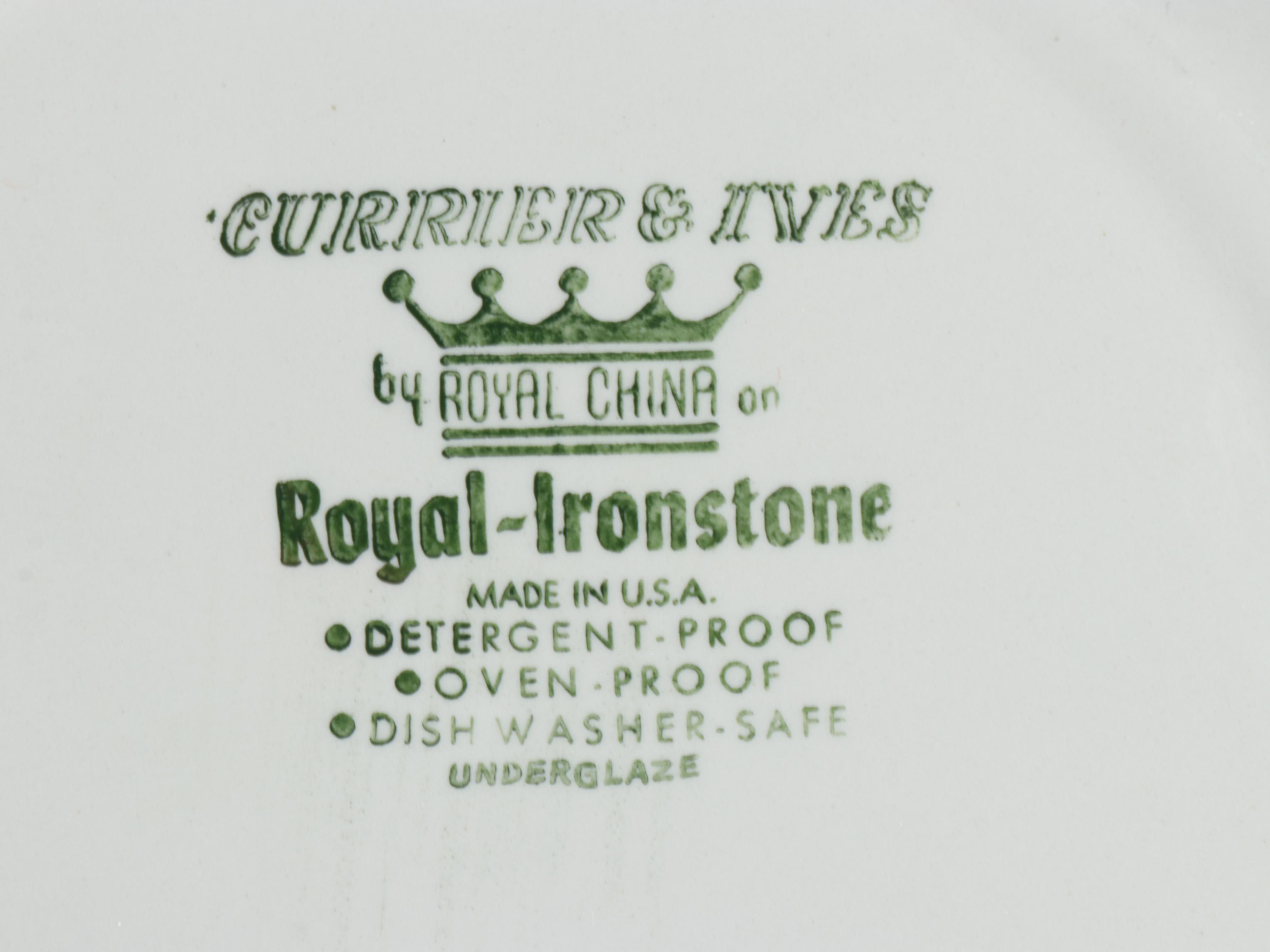 Royal China "Currier & Ives" Ceramic Dinnerware and Serving Pieces