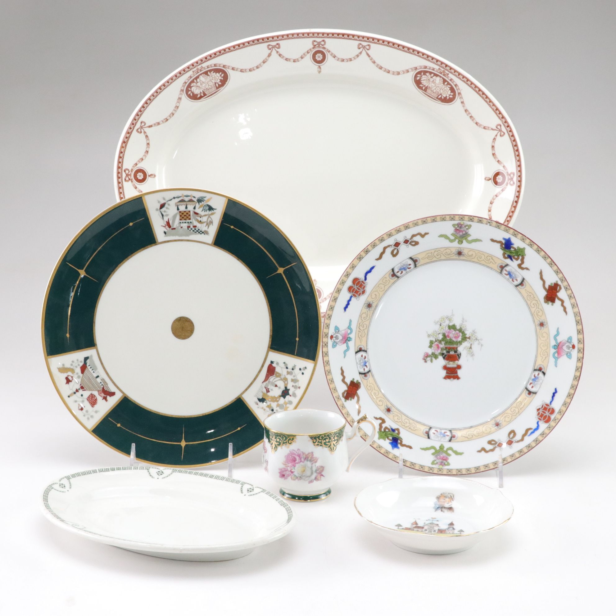 John Maddock & Sons "Delaware" Platter with Noritake & More Assorted Dinnerware