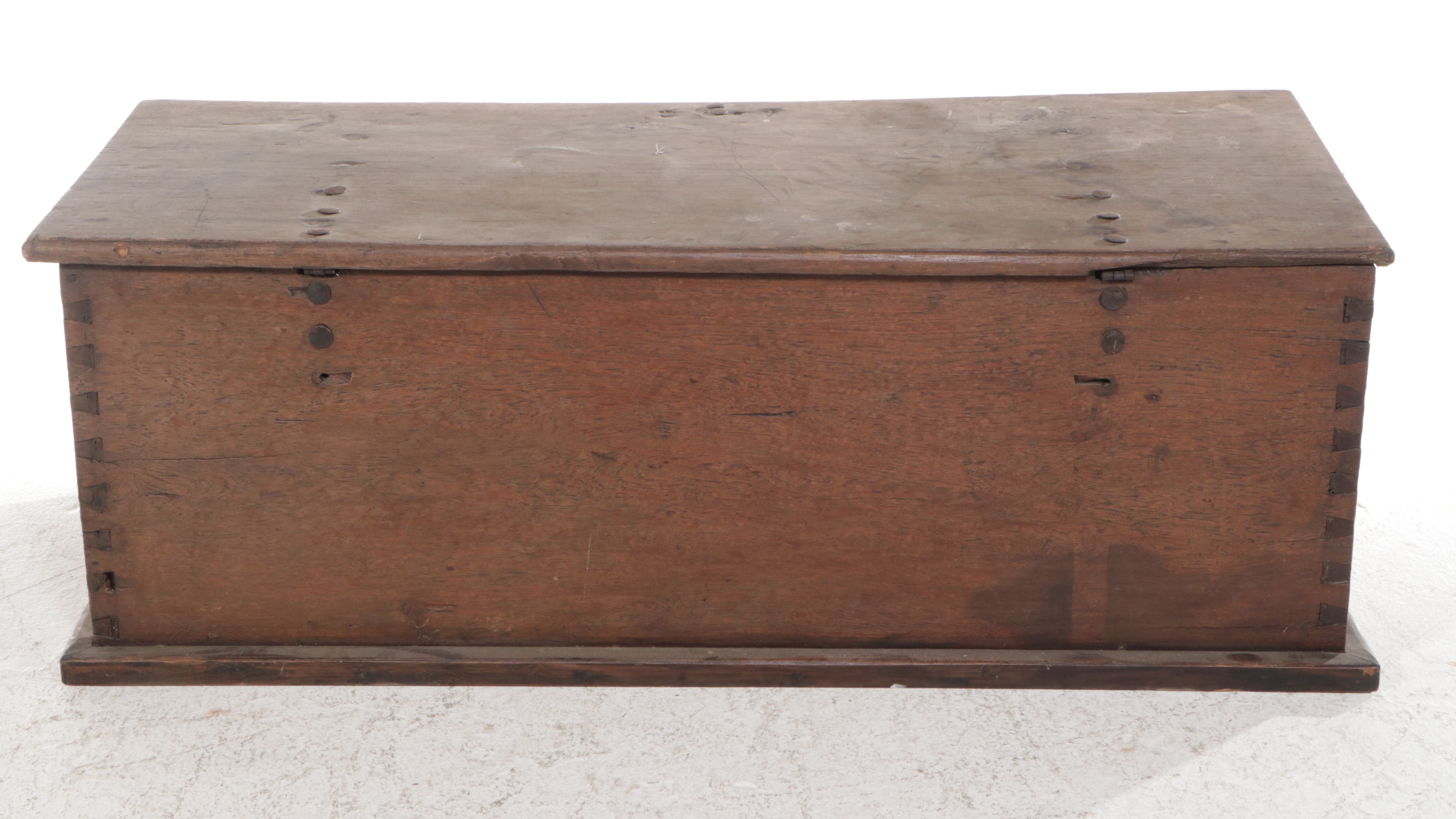 Dovetailed Elm Chest, 18th Century