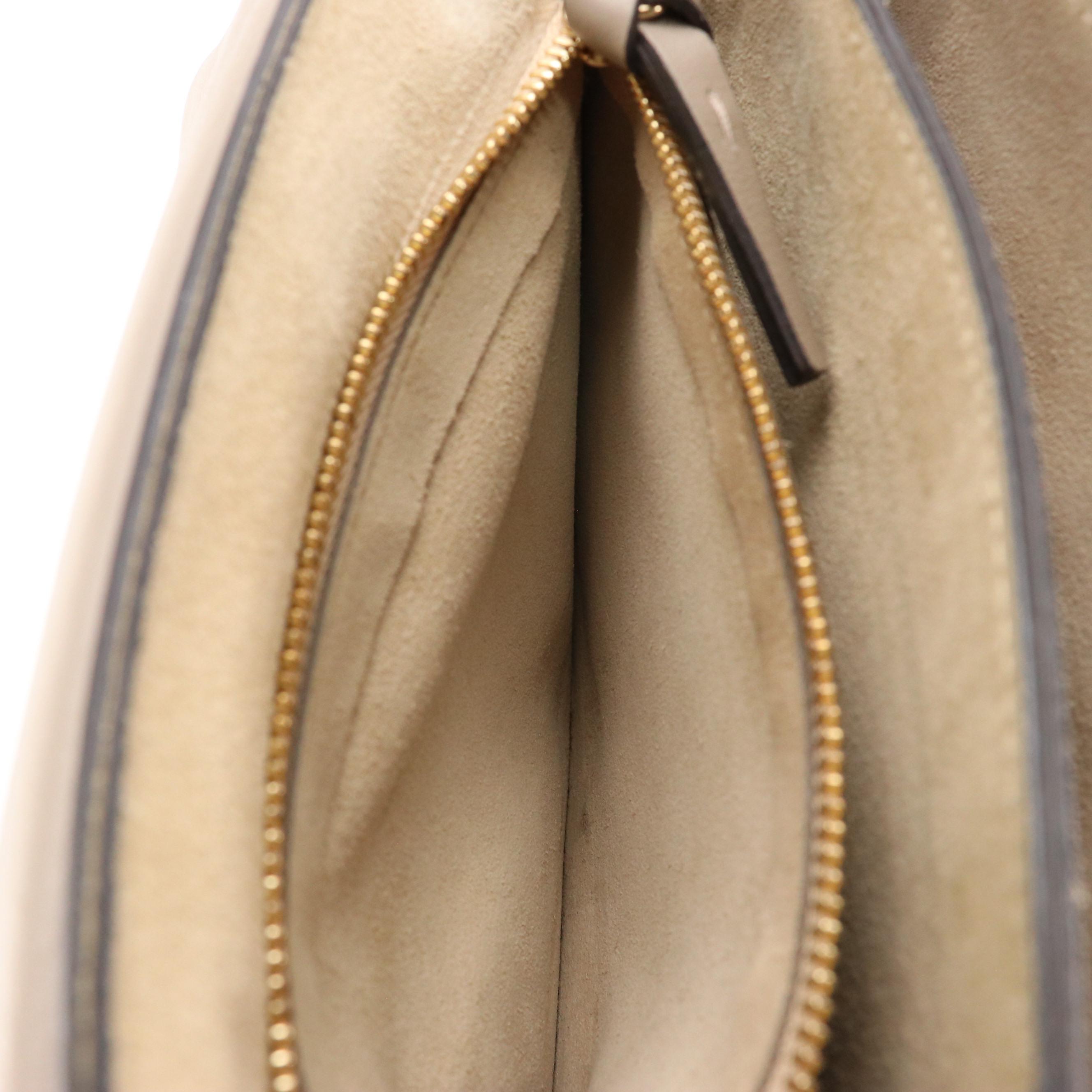 Chloé Medium Faye Crossbody Bag in Grey Taupe Leather and Suede