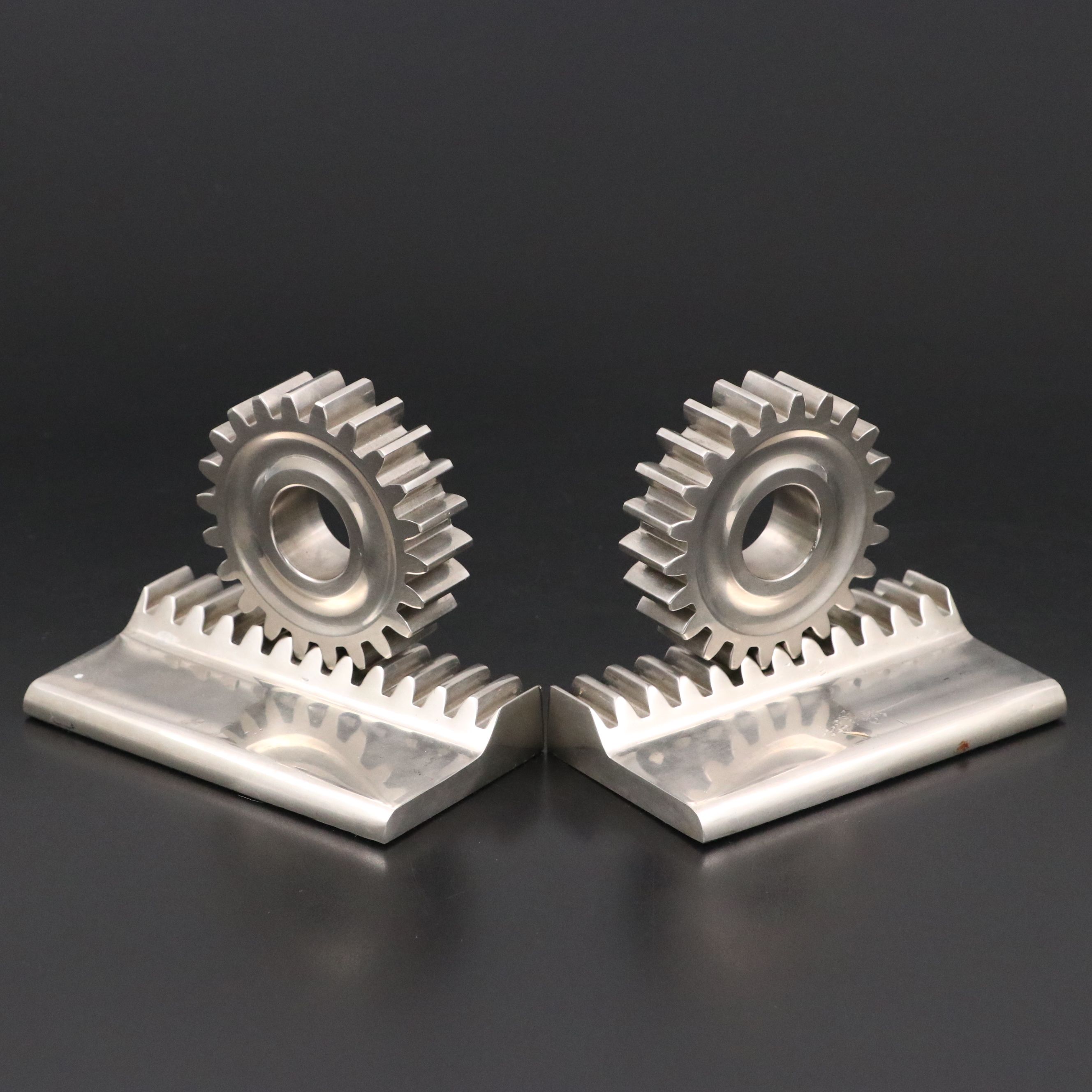 Vintage Ralph Lauren Steel Gear Bookends