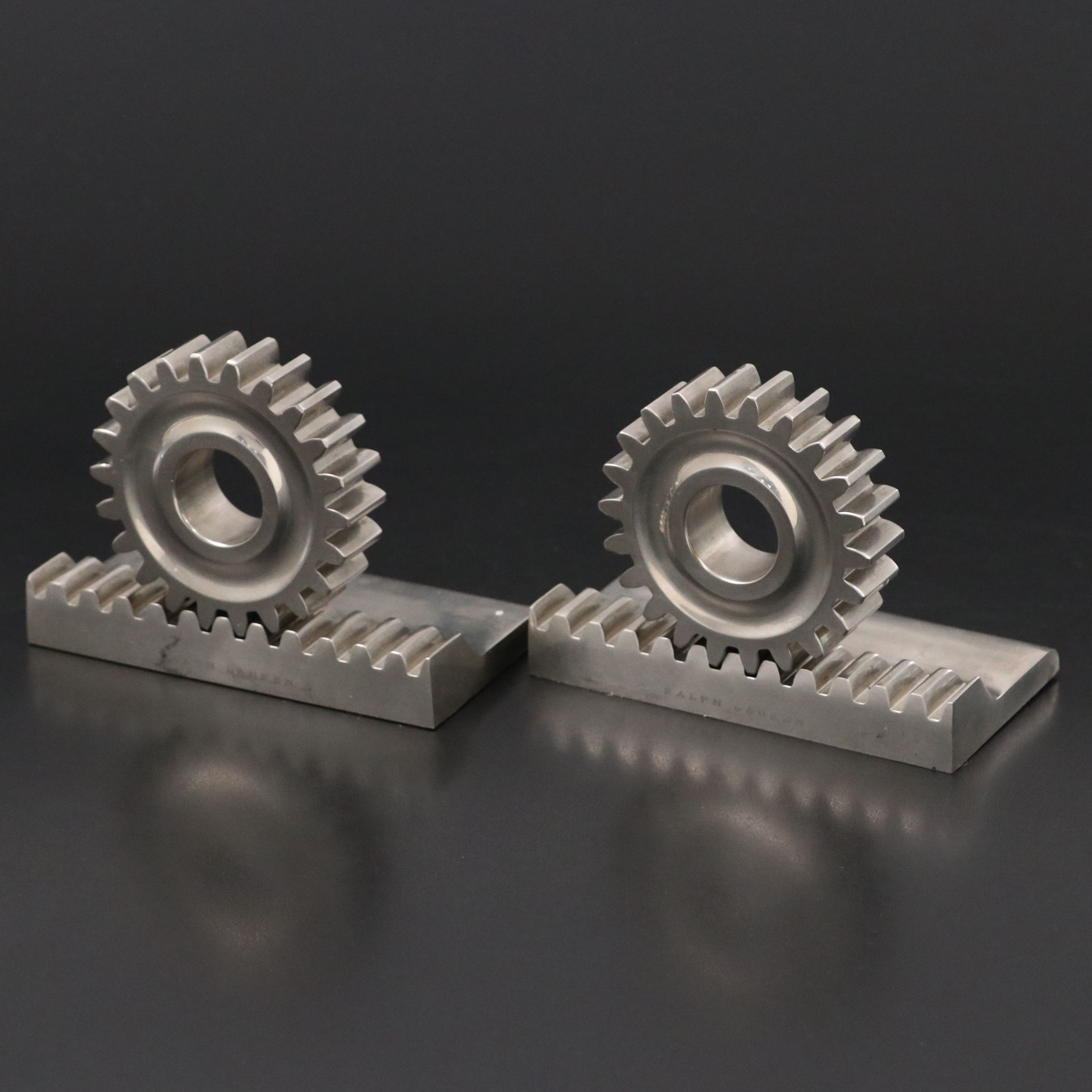 Vintage Ralph Lauren Steel Gear Bookends