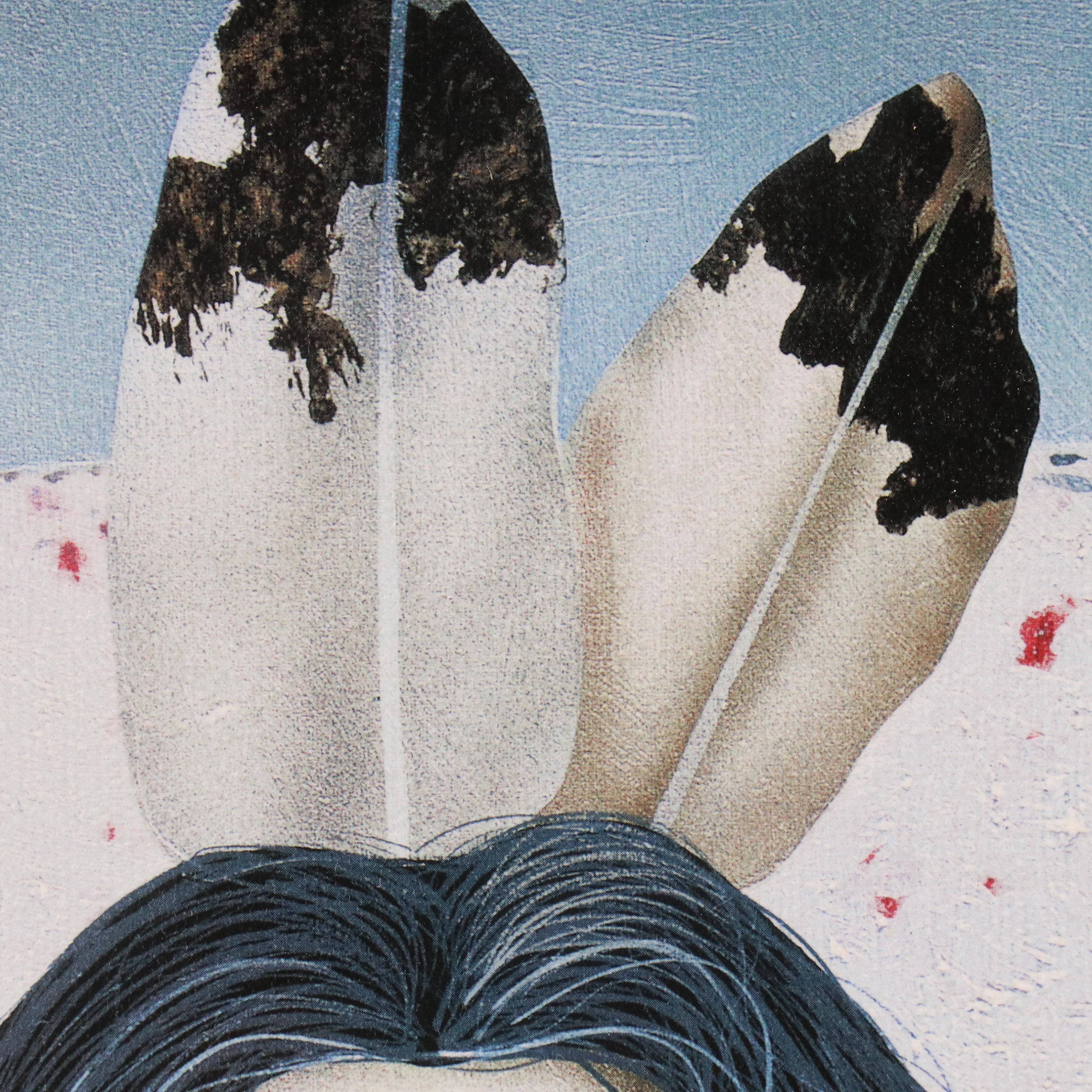 JD Challenger Offset Lithograph "Ghost Dance in the Snow"