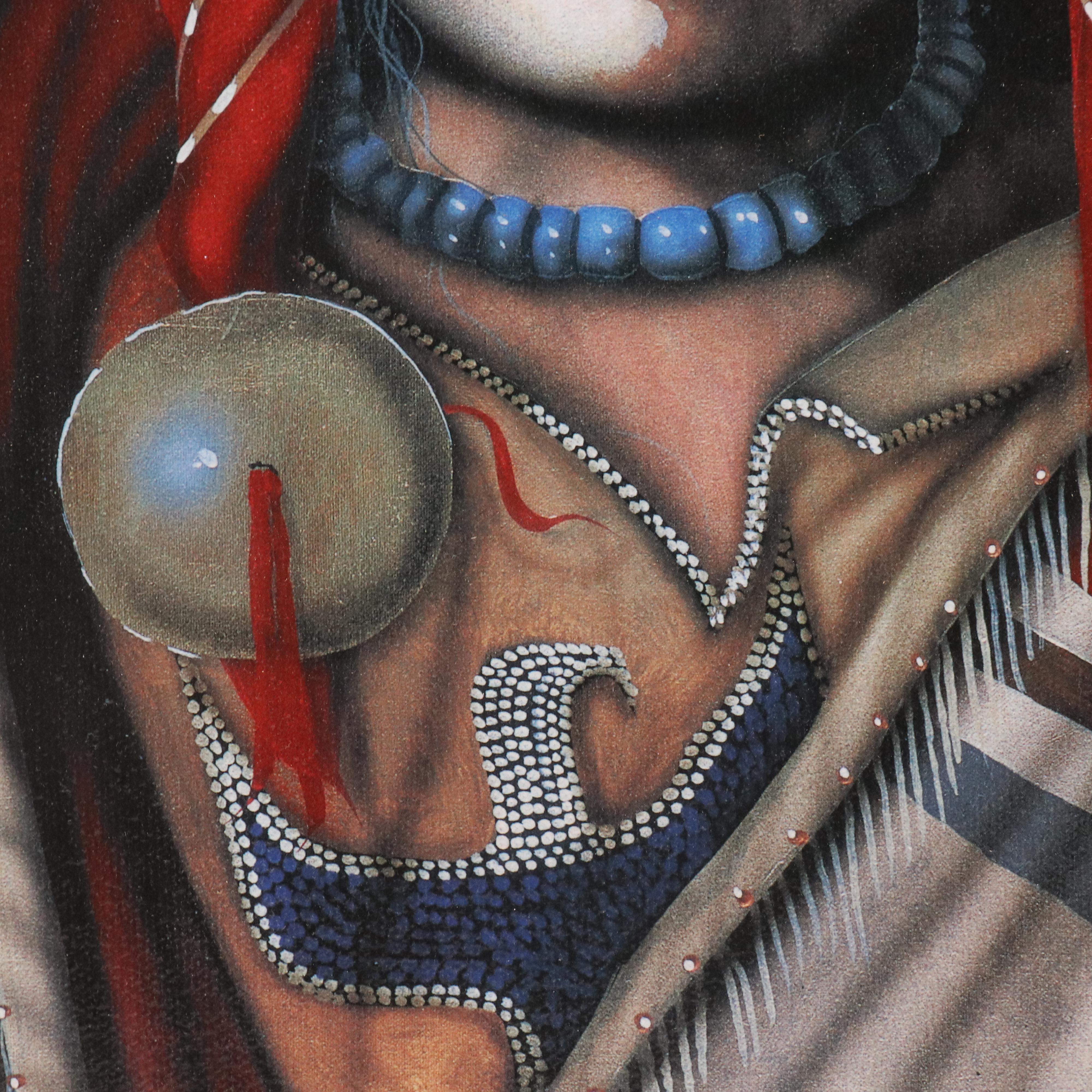 JD Challenger Offset Lithograph "Ghost Dance in the Snow"