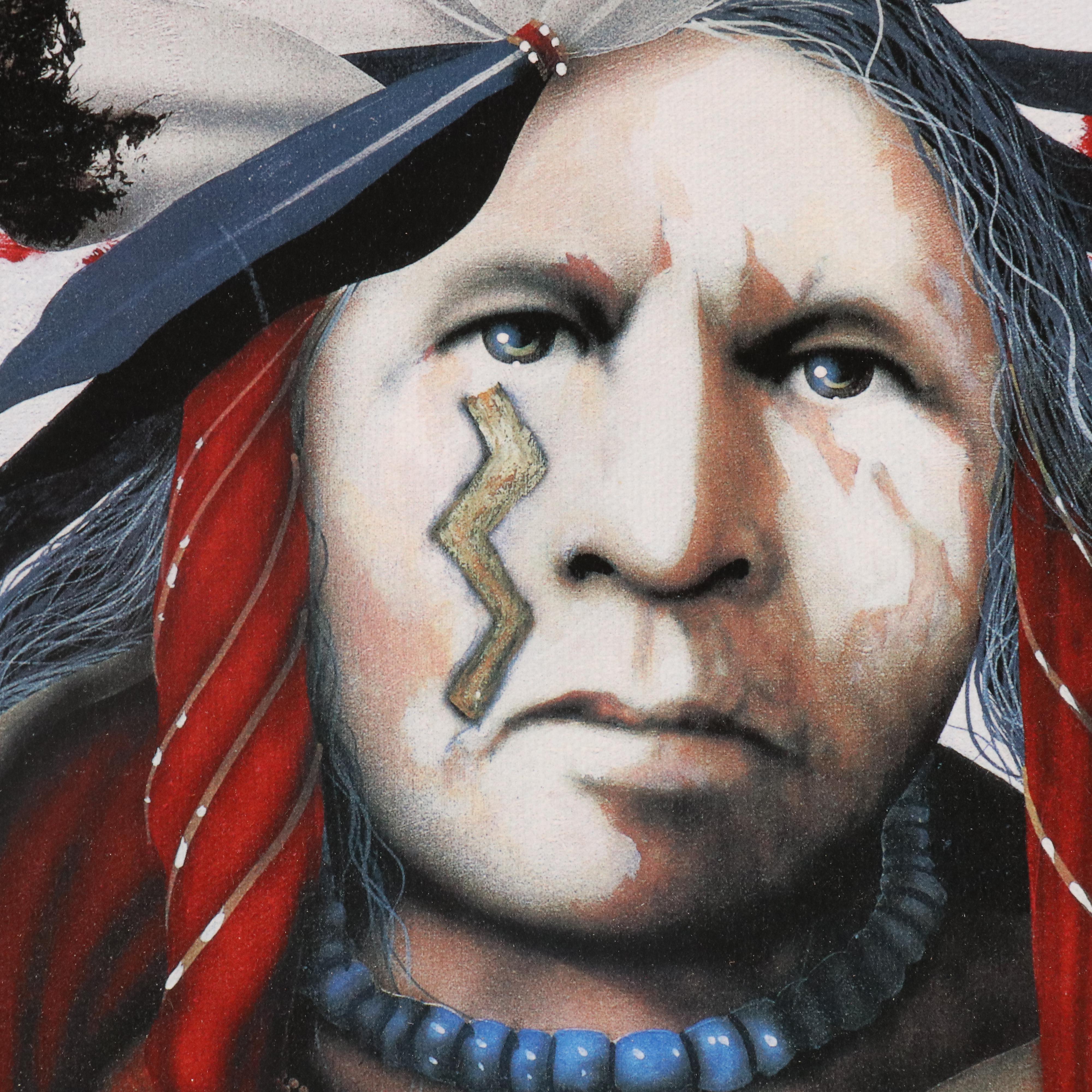 JD Challenger Offset Lithograph "Ghost Dance in the Snow"