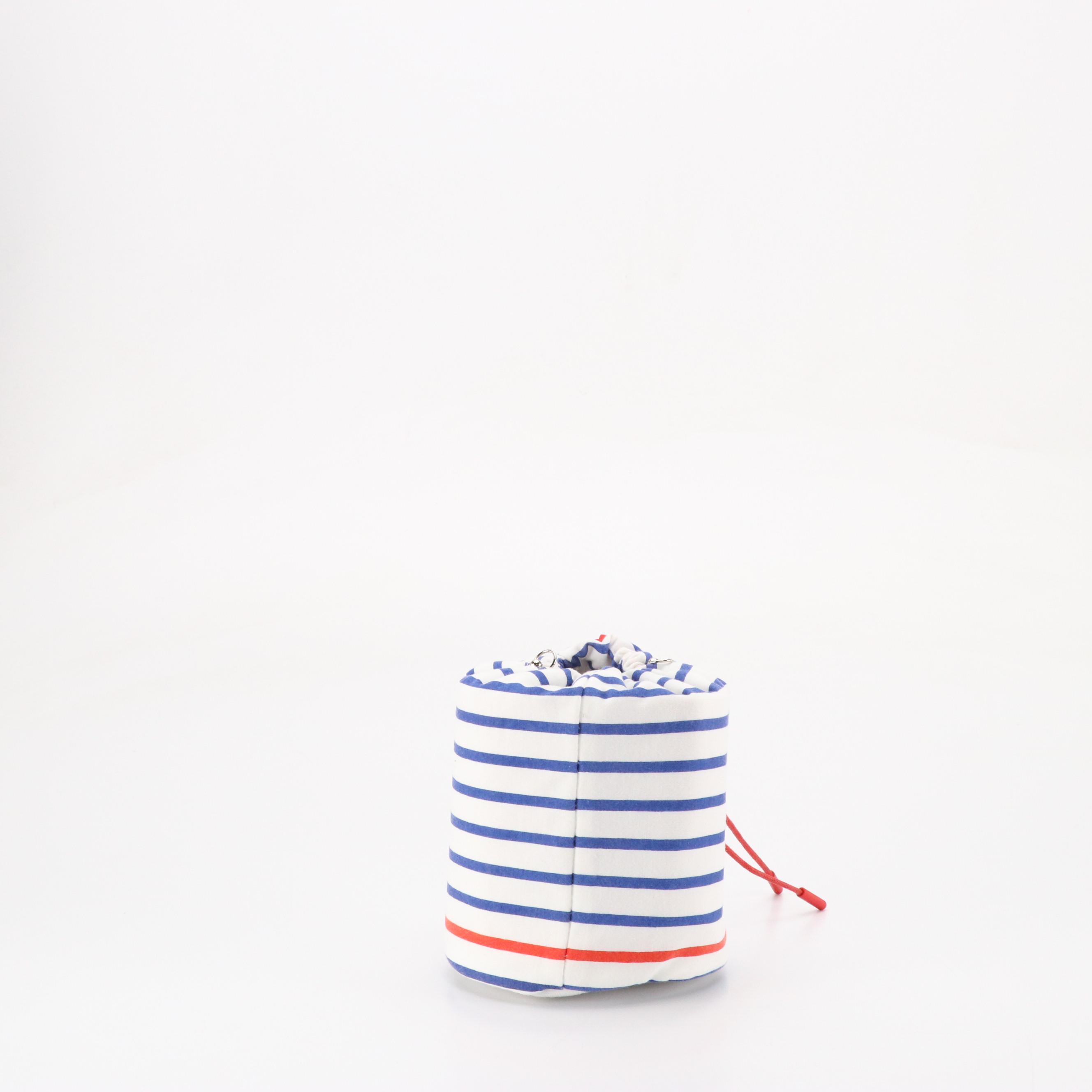 Chanel Beauté "L'Air Marin" Promotional Drawstring Striped Pouch in Box