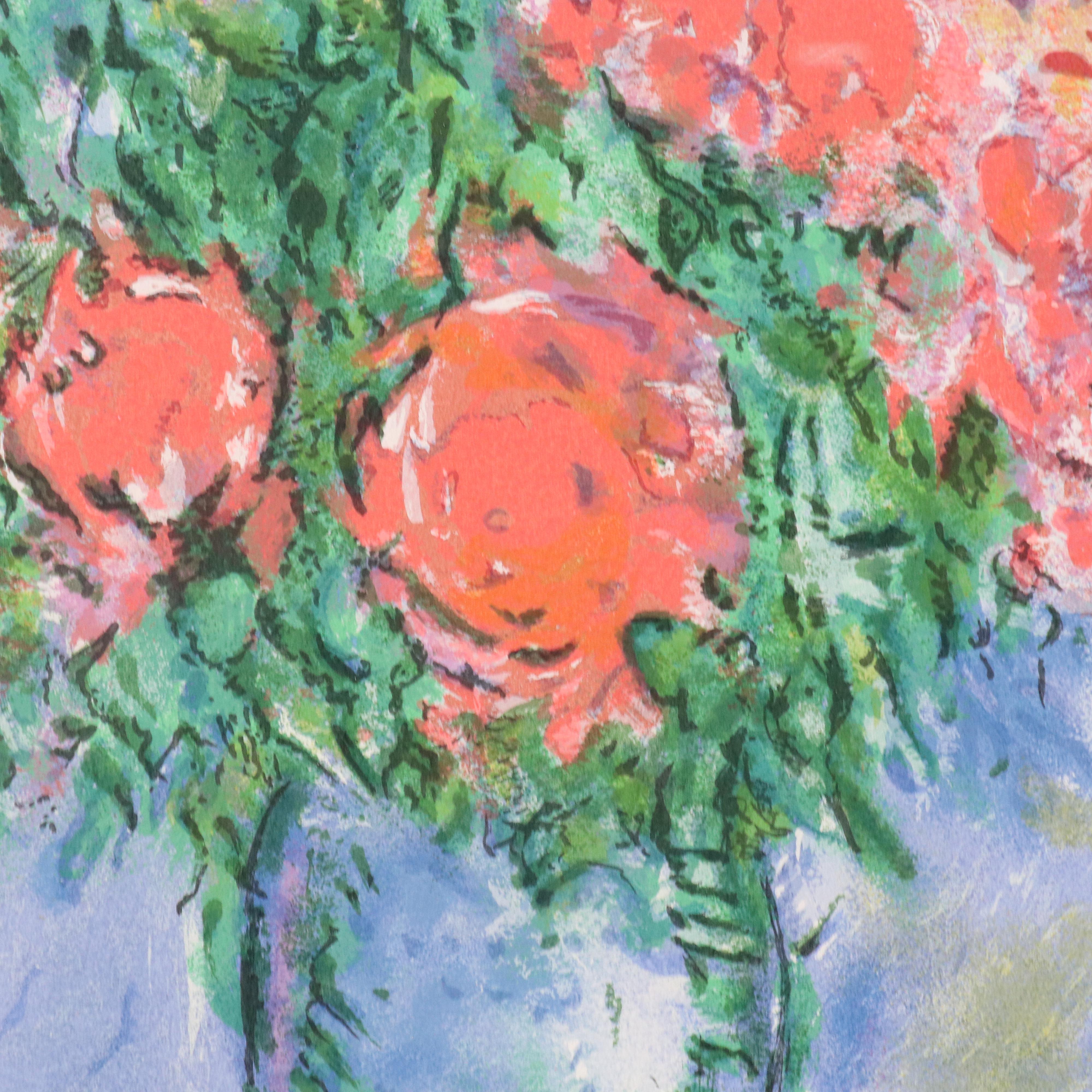 Serigraph After Marc Chagall "Autoportrait avec Bouquet"