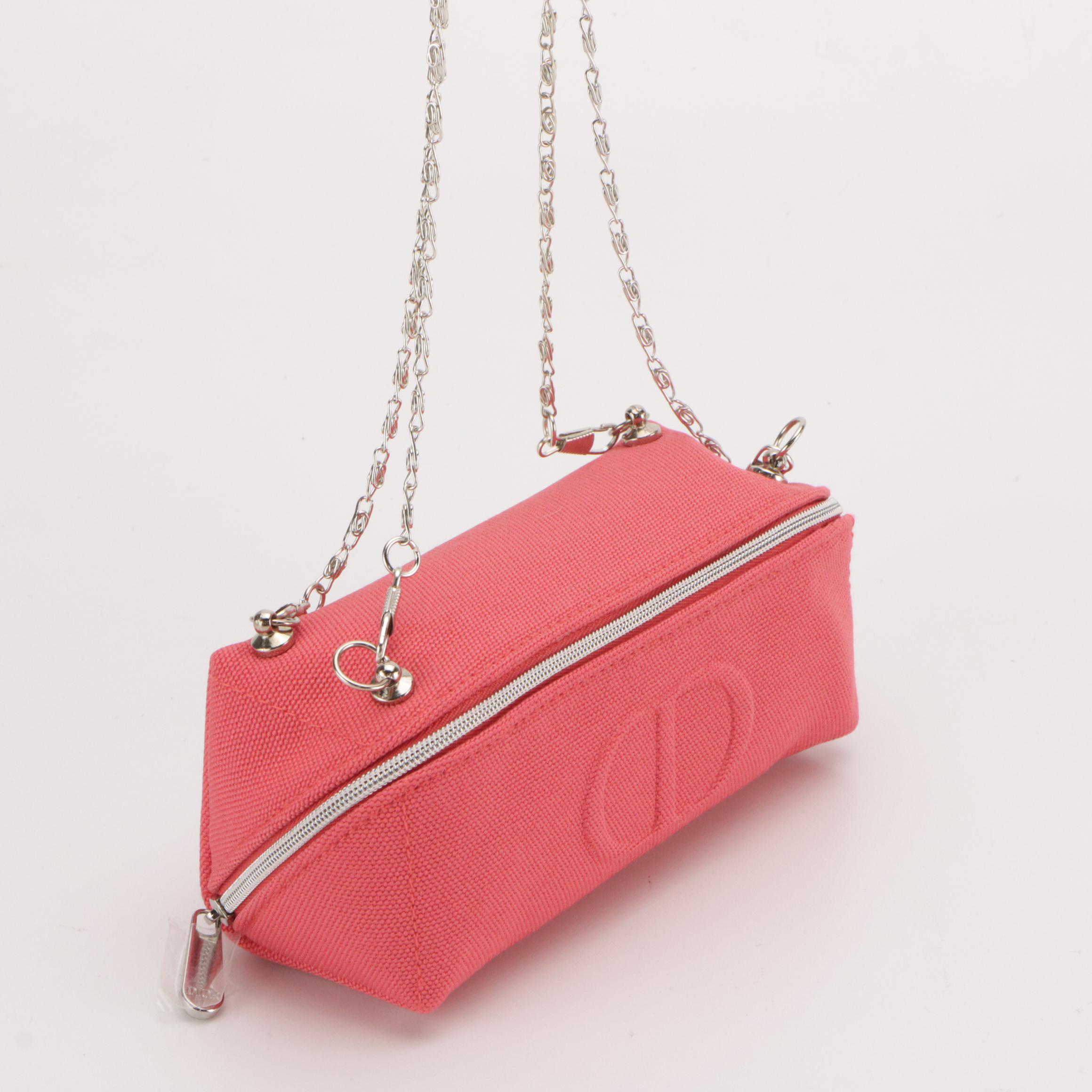 Christian Dior Beauté Promotional Double Chain CD Logo Pouch