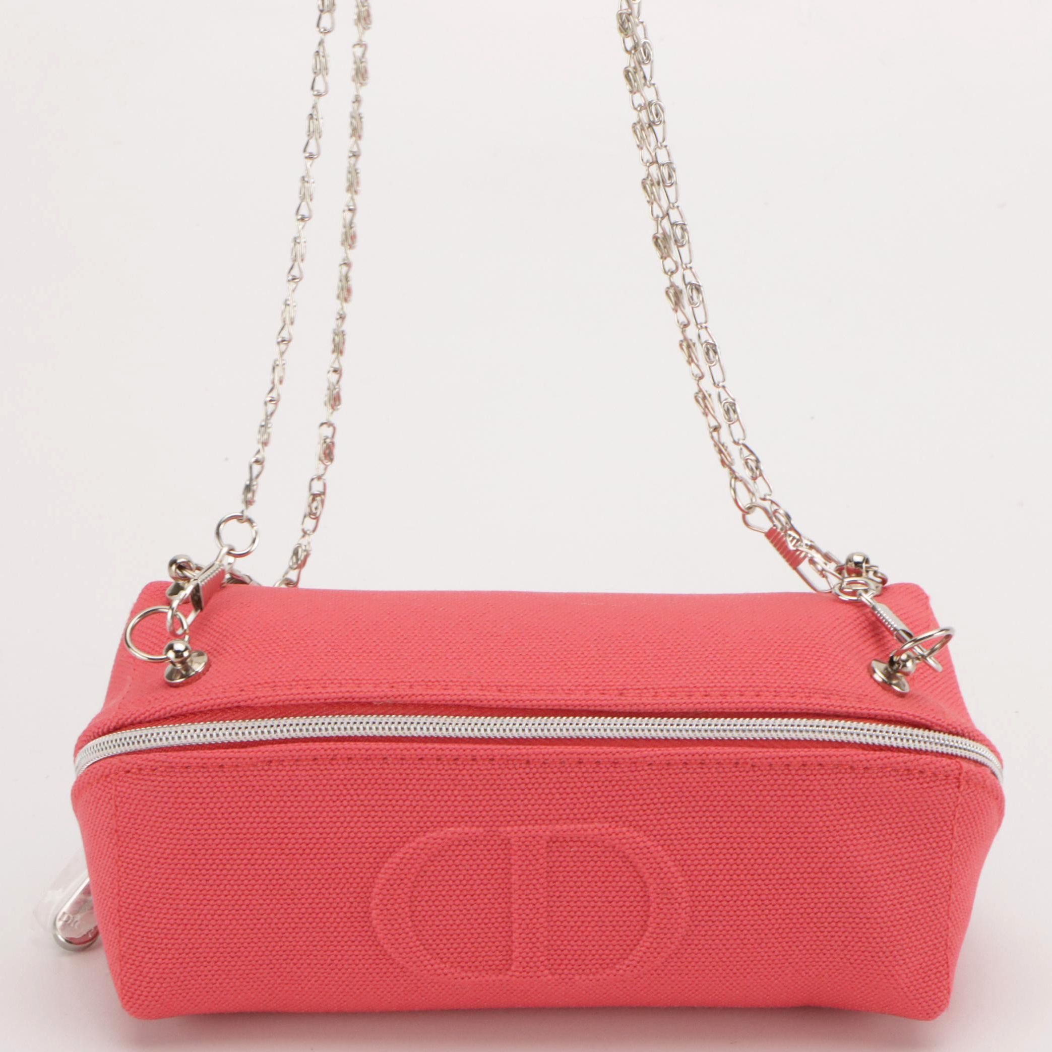 Christian Dior Beauté Promotional Double Chain CD Logo Pouch