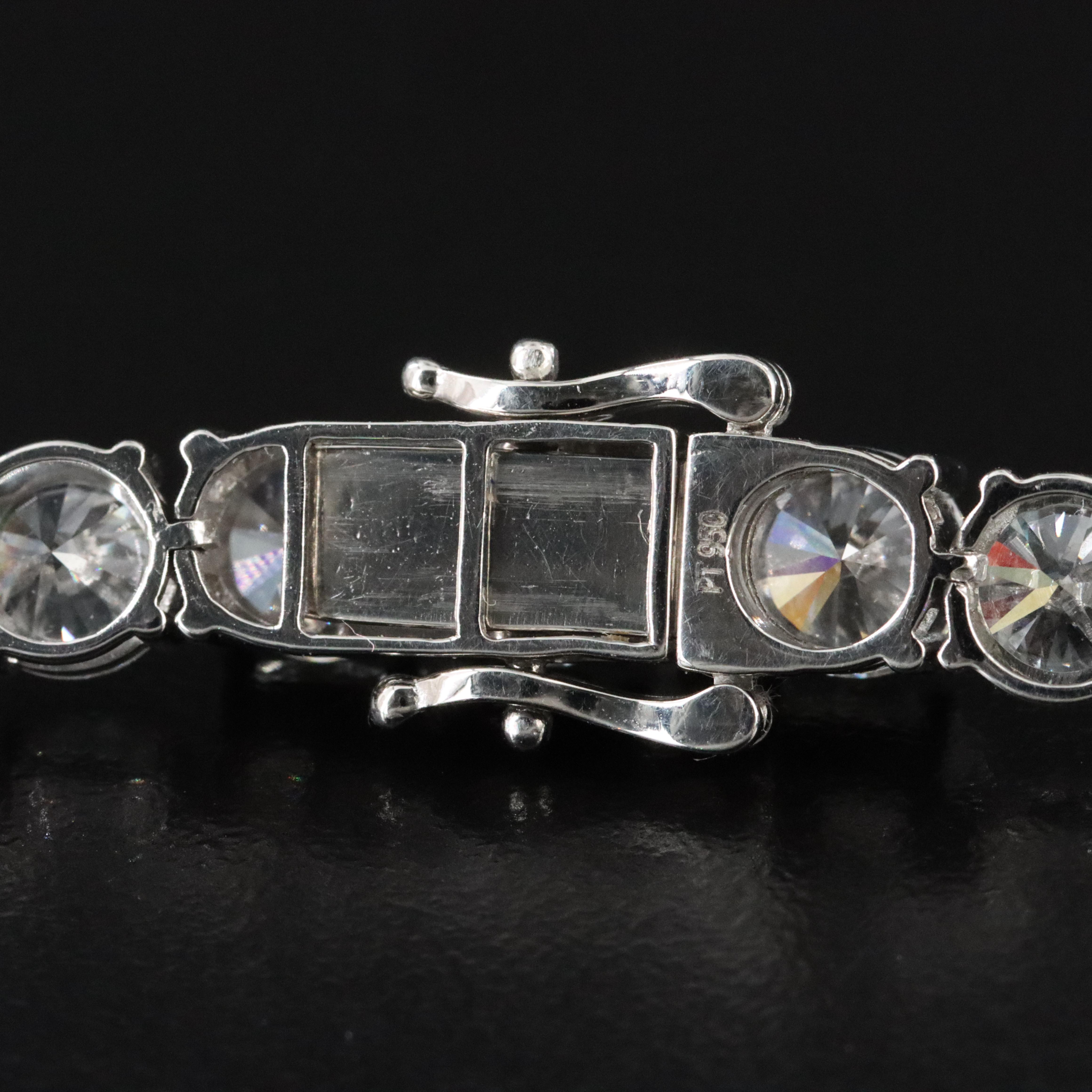 Platinum 21.72 CTW Lab Grown Diamond Line Bracelet