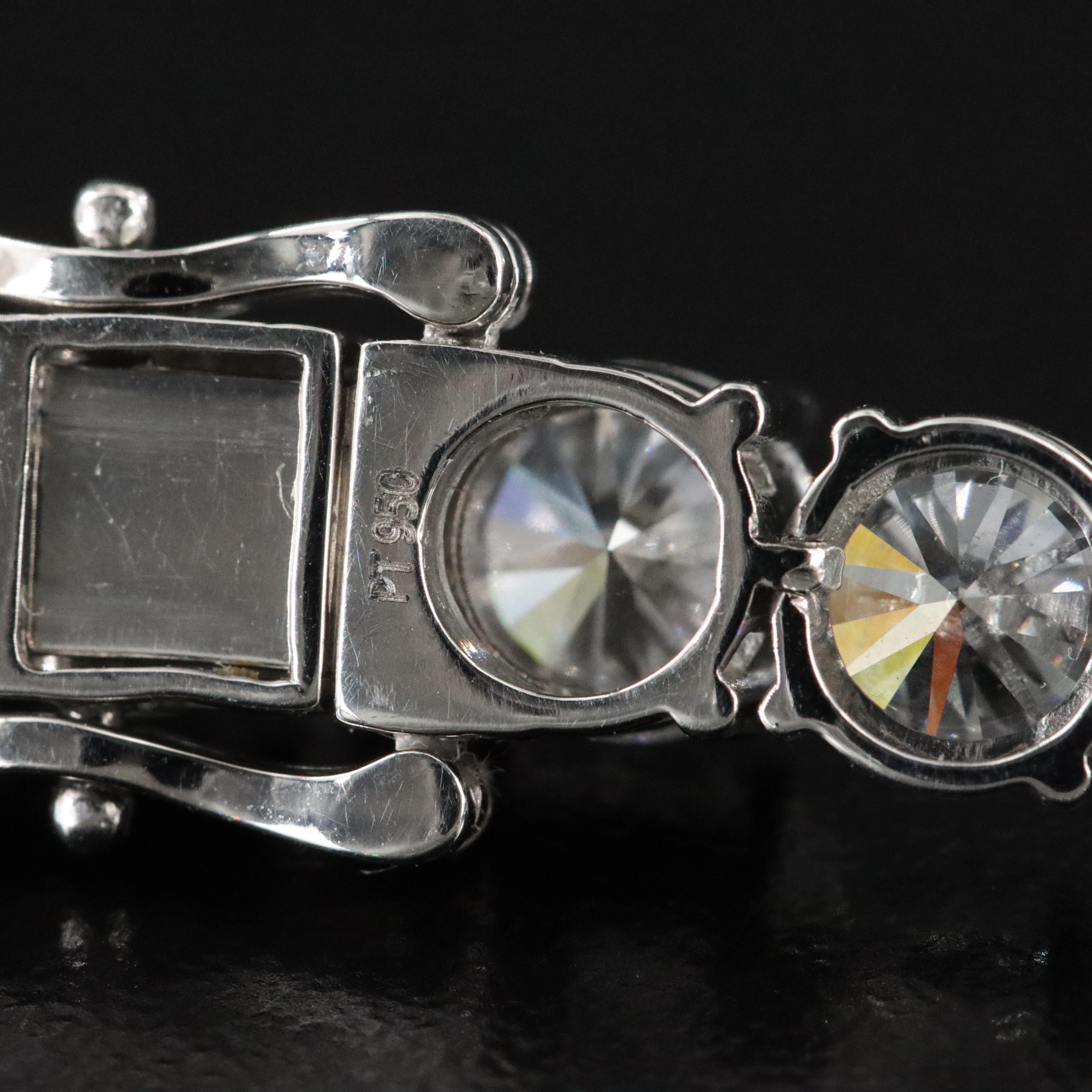 Platinum 21.72 CTW Lab Grown Diamond Line Bracelet