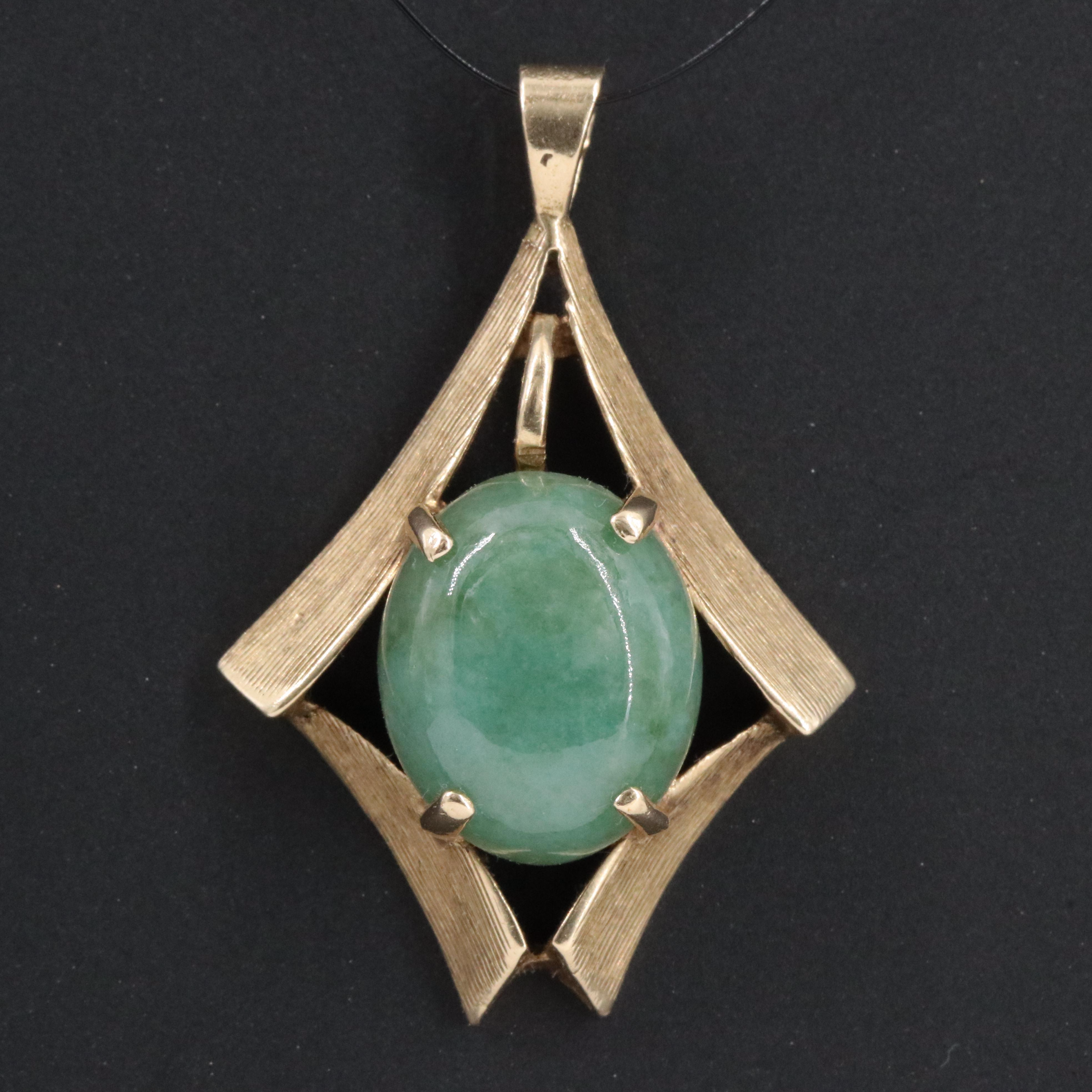Vintage 14K Jadeite Pendant