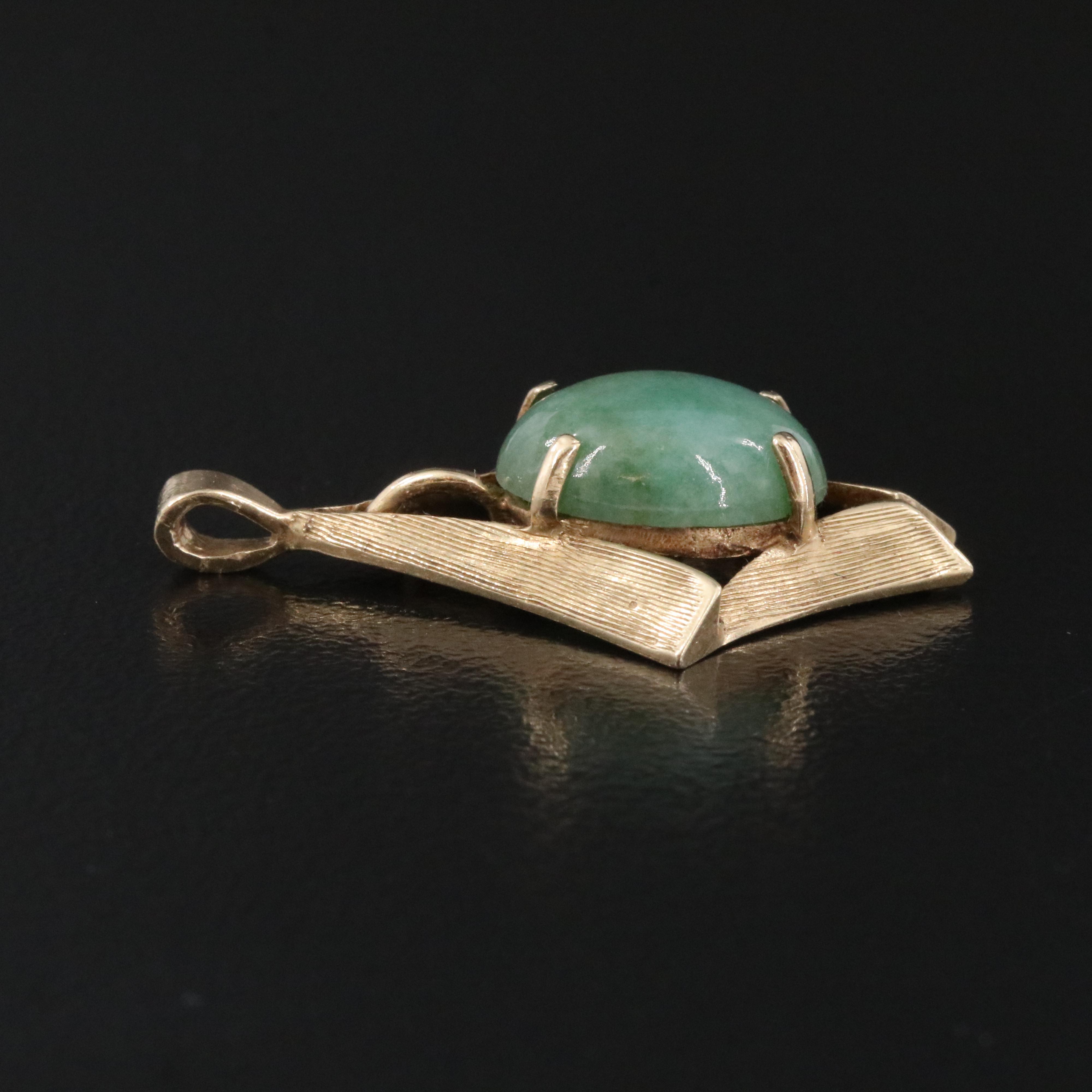 Vintage 14K Jadeite Pendant