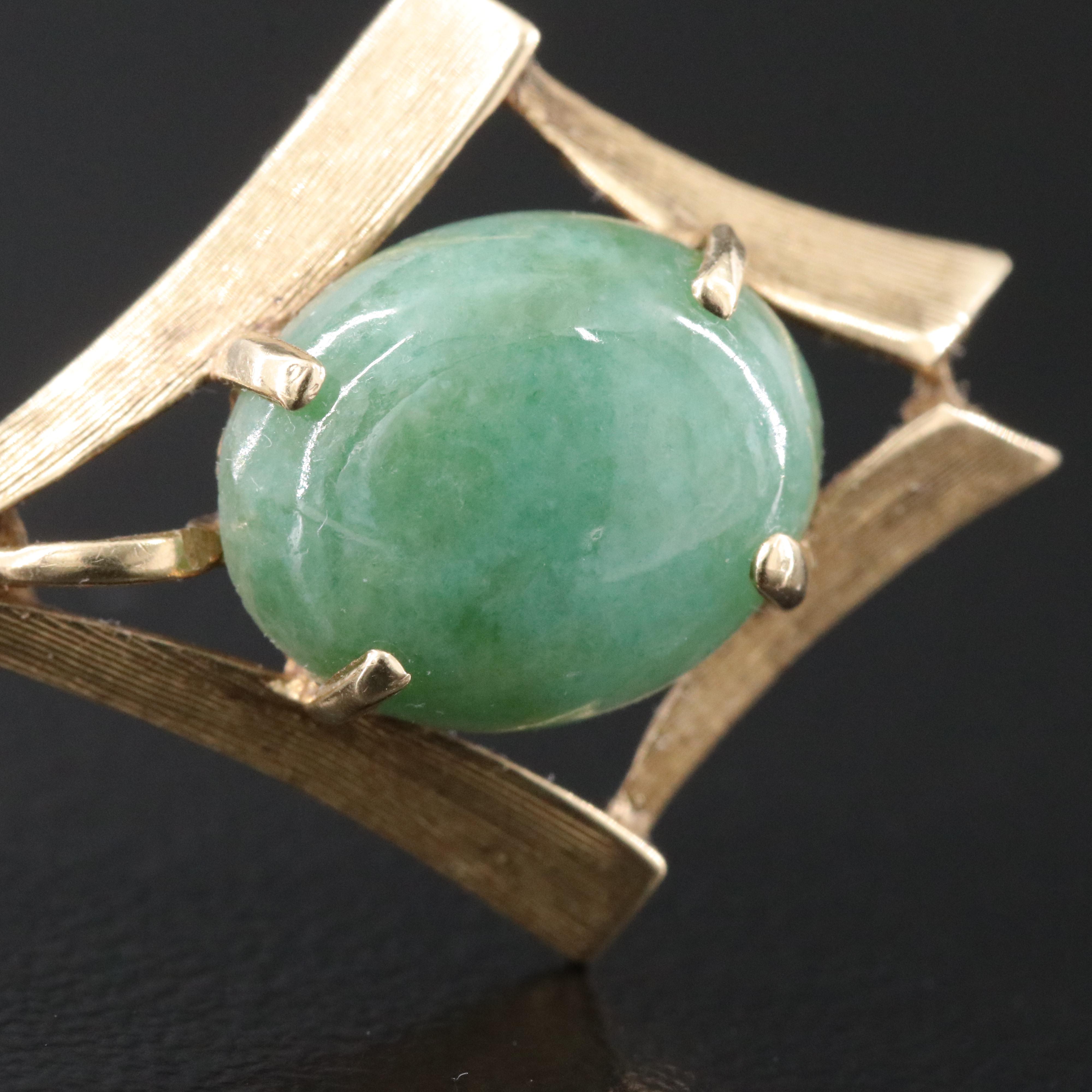 Vintage 14K Jadeite Pendant