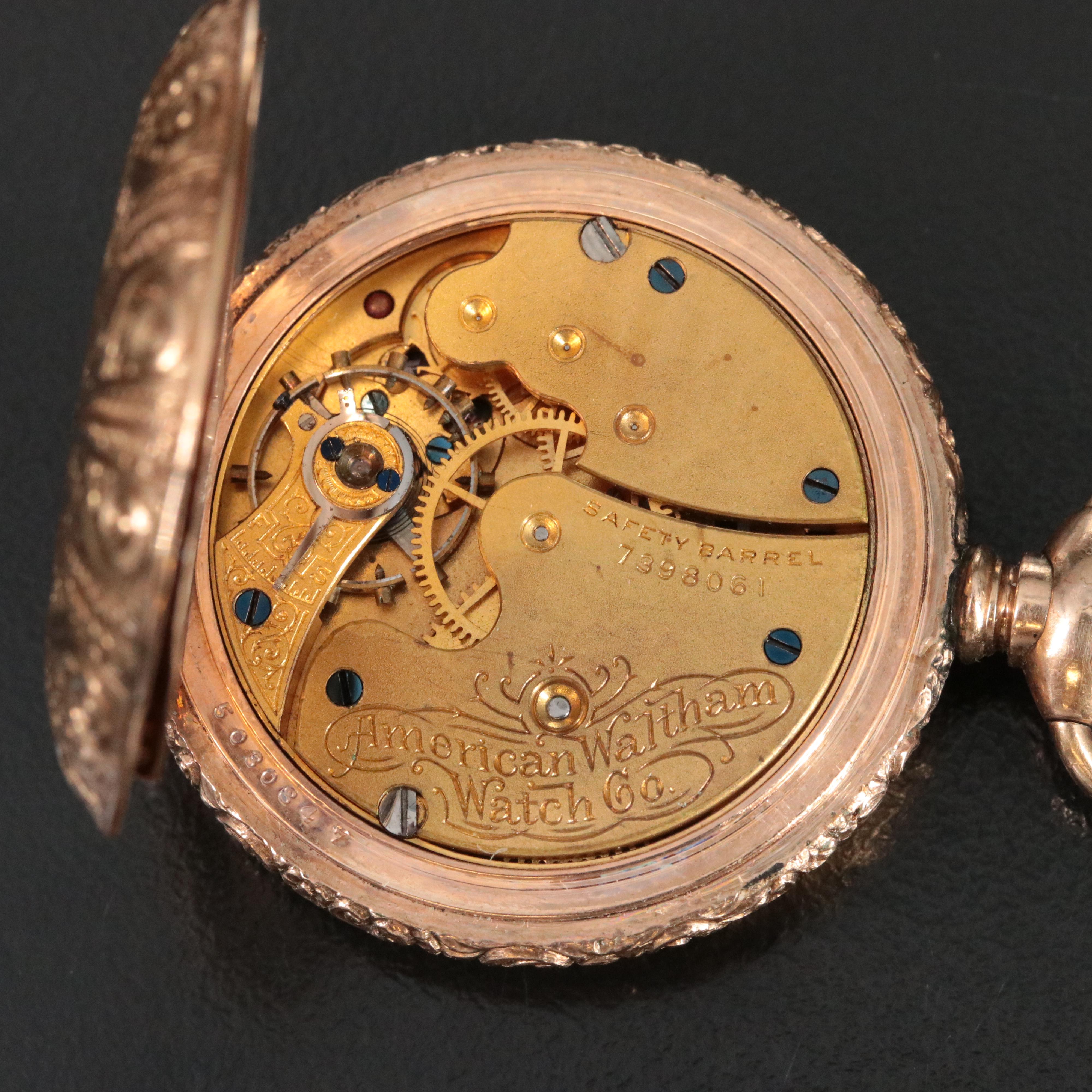 Antique America Waltham Gold-Filled Hunting Case Pocket Watch