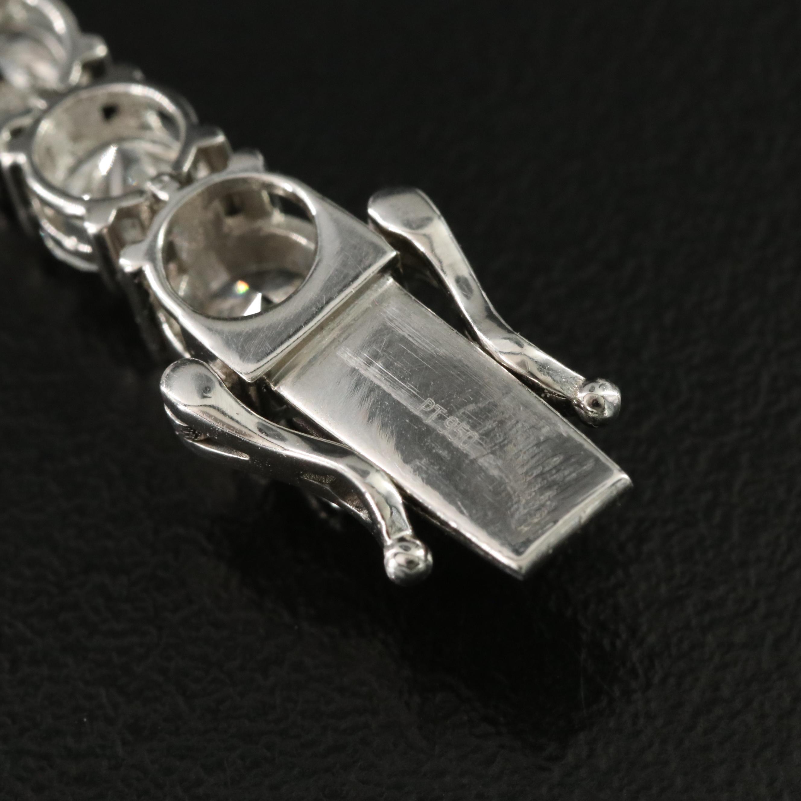 Platinum 18.85 CTW Lab Grown Diamond Line Bracelet