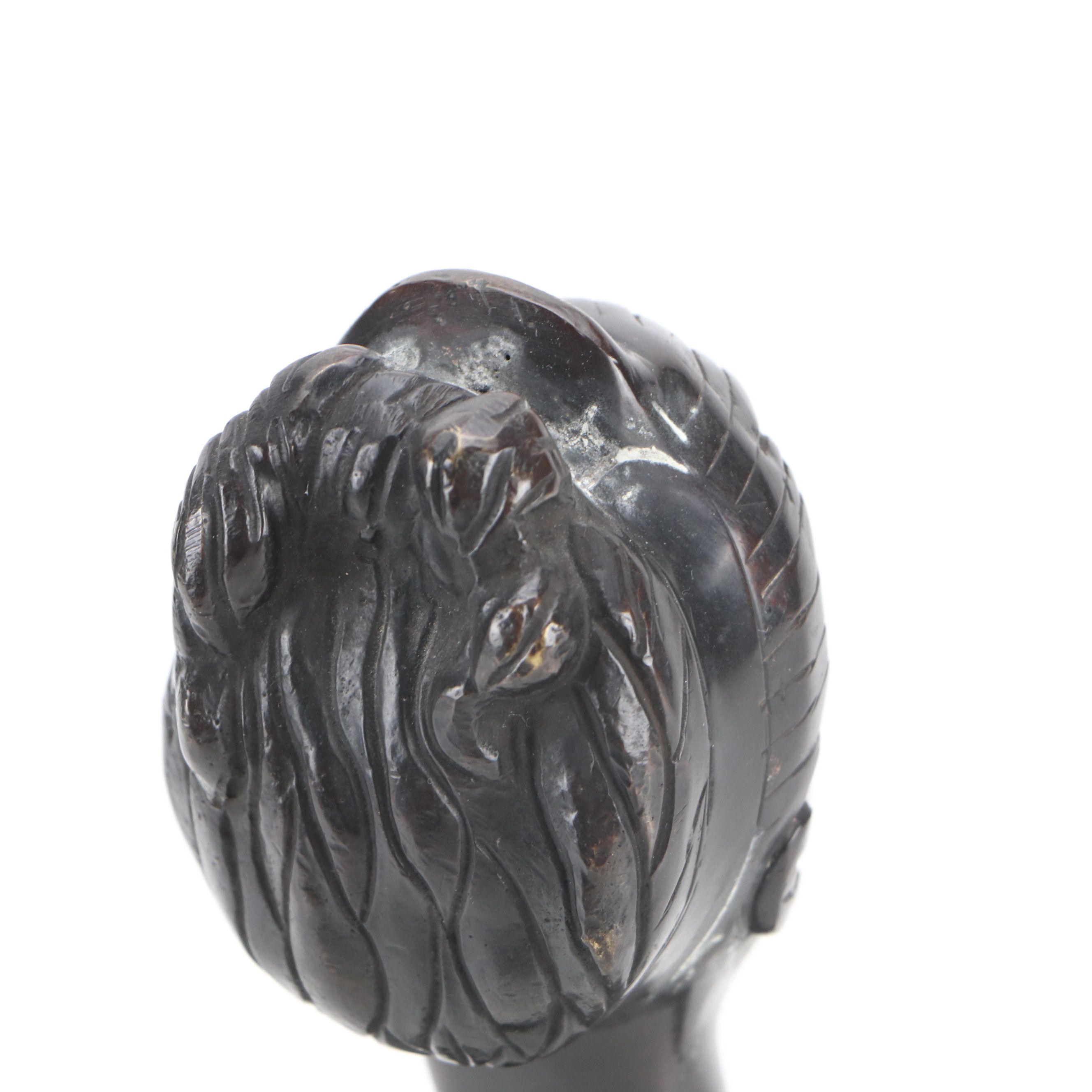 Bronze Cast Bust of Young Girl on Marble Base