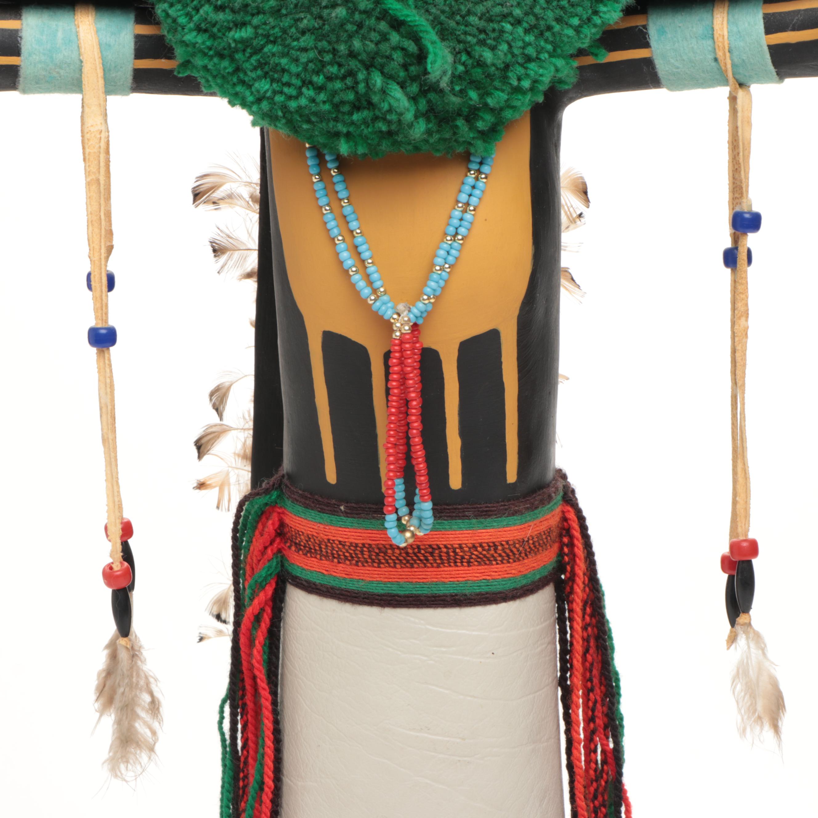 33" Yuma Harrison Navajo Signed Eagle Kachina, Late 20th Century