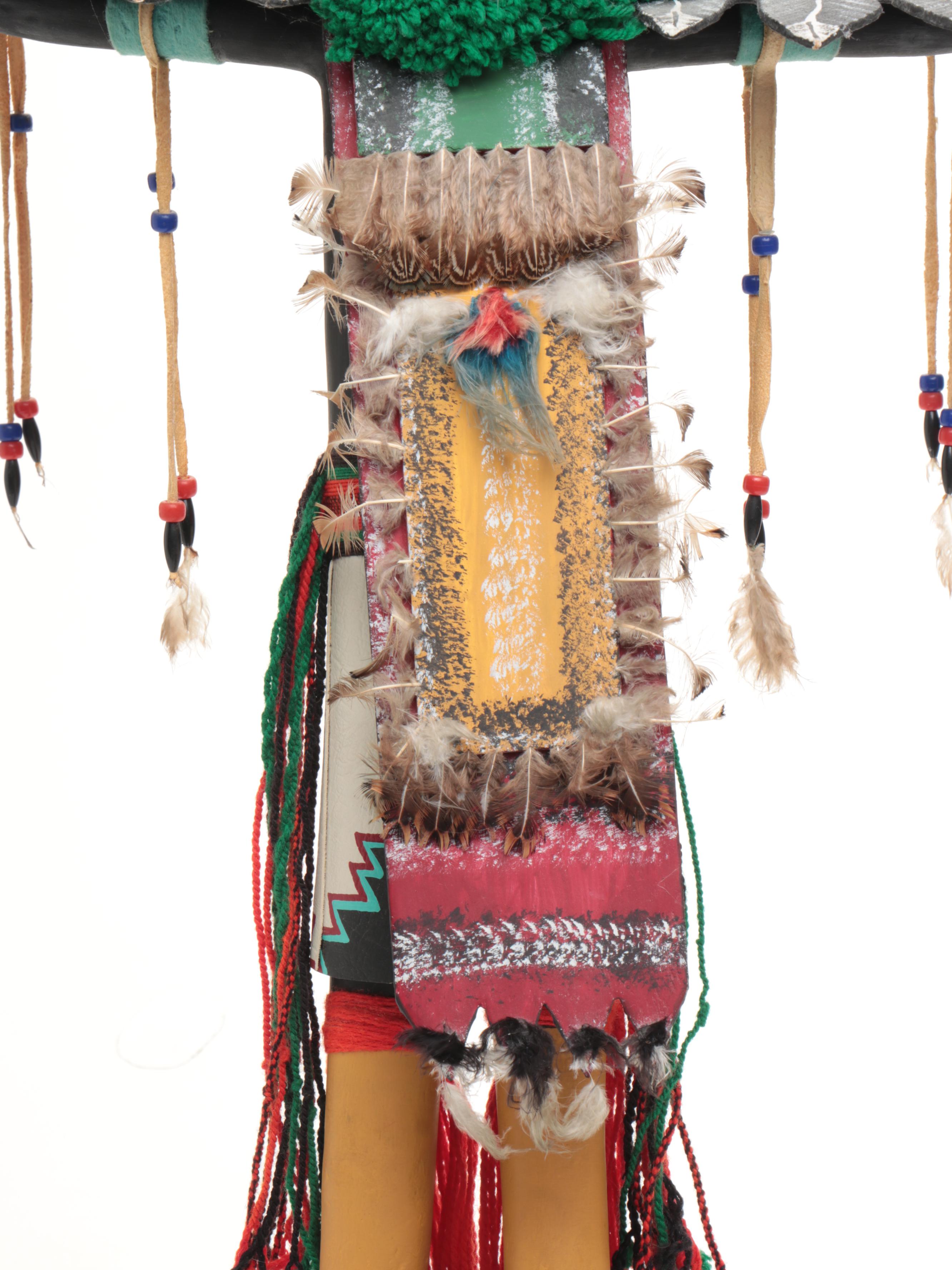 33" Yuma Harrison Navajo Signed Eagle Kachina, Late 20th Century