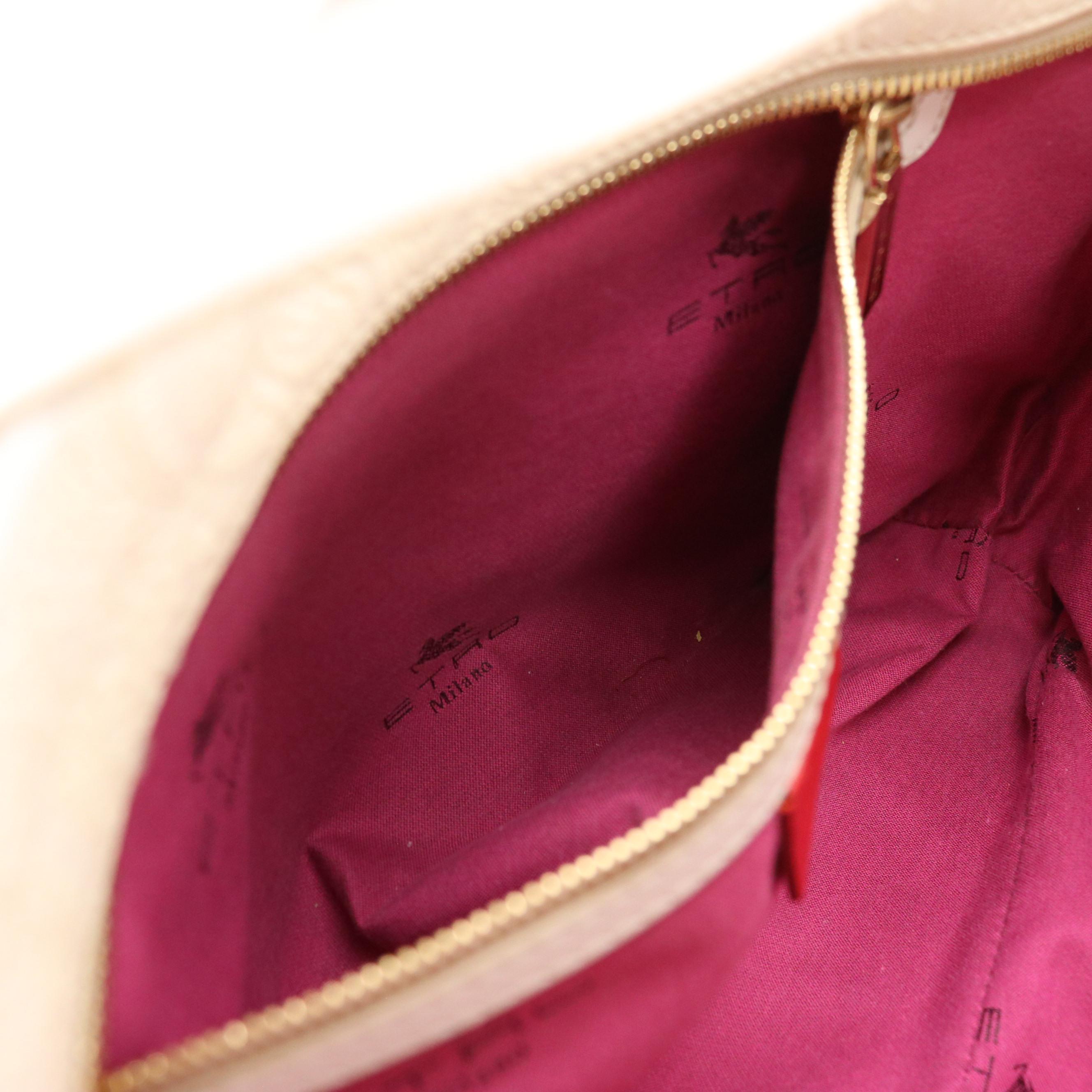 ETRO Paisley Embossed Leather Shoulder Bag