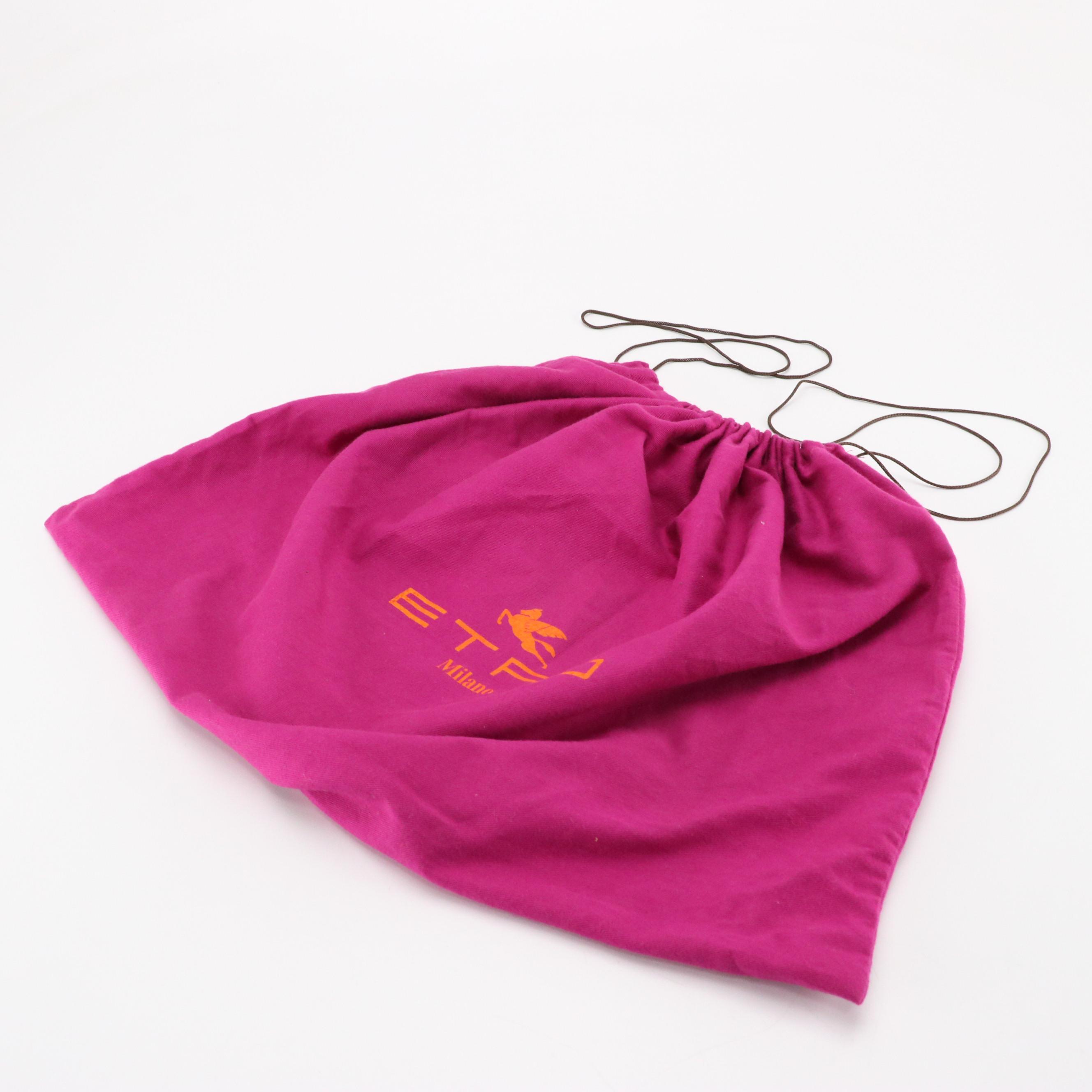 ETRO Paisley Embossed Leather Shoulder Bag