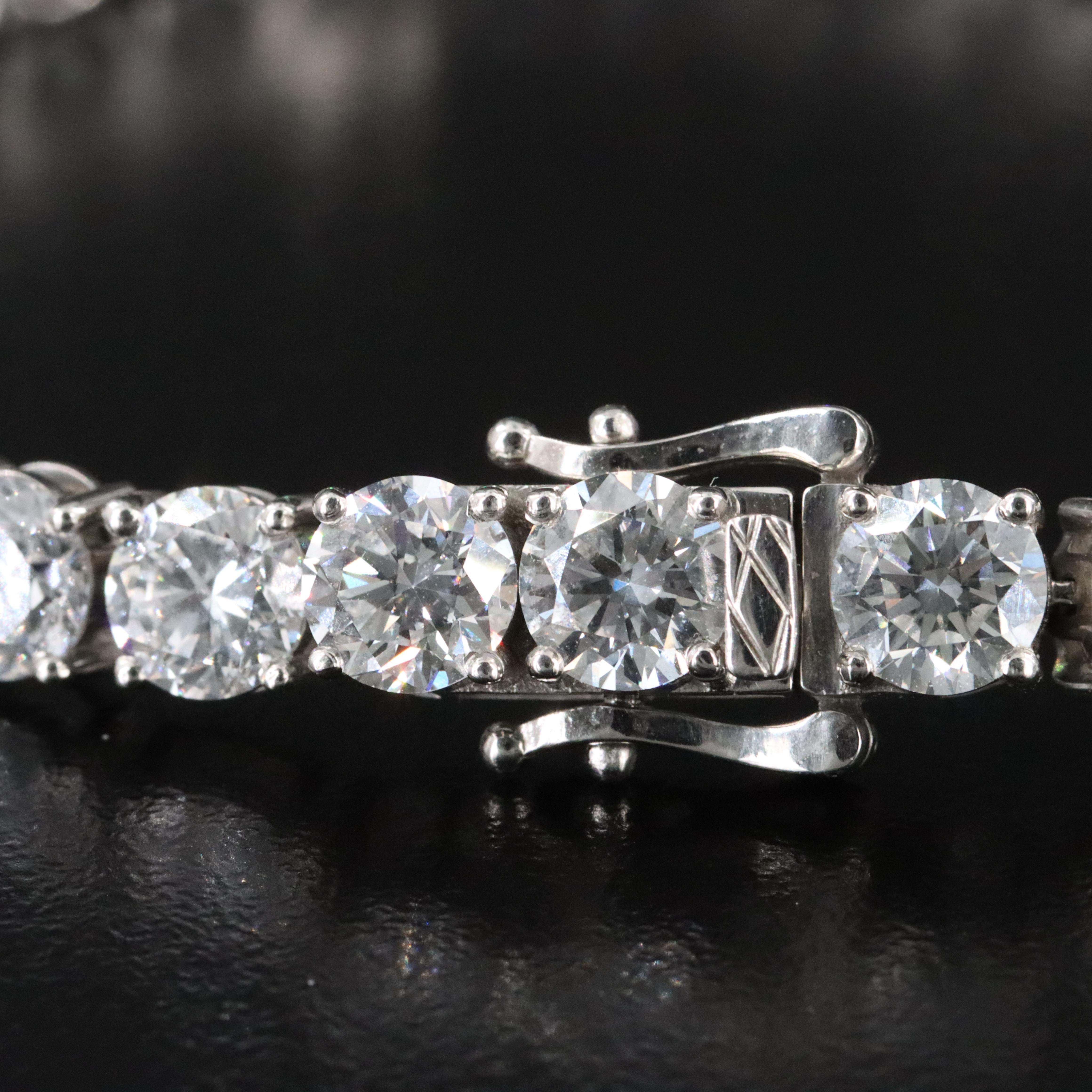 Platinum 18.46 CTW Lab Grown Diamond Line Bracelet