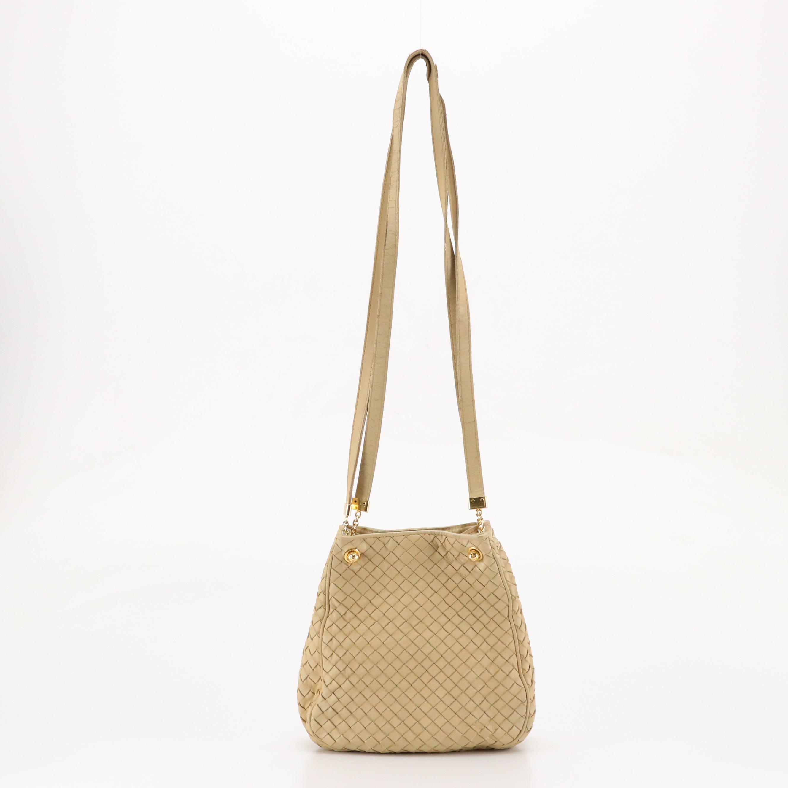 Bottega Veneta Intrecciato Lambskin Leather Shoulder Bag