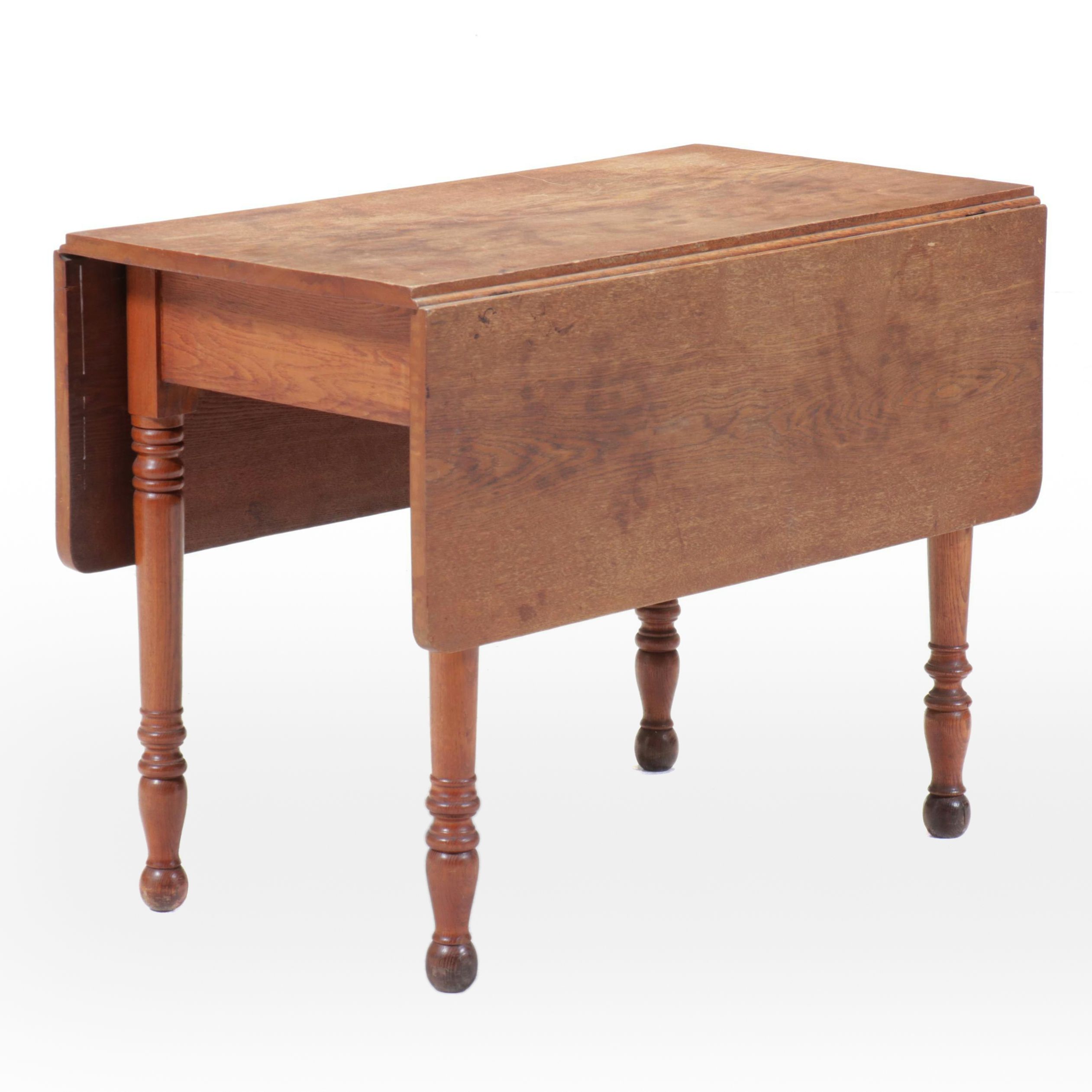 Country Sheraton Oak Drop-Leaf Table, Late 19th/Early 20th Century