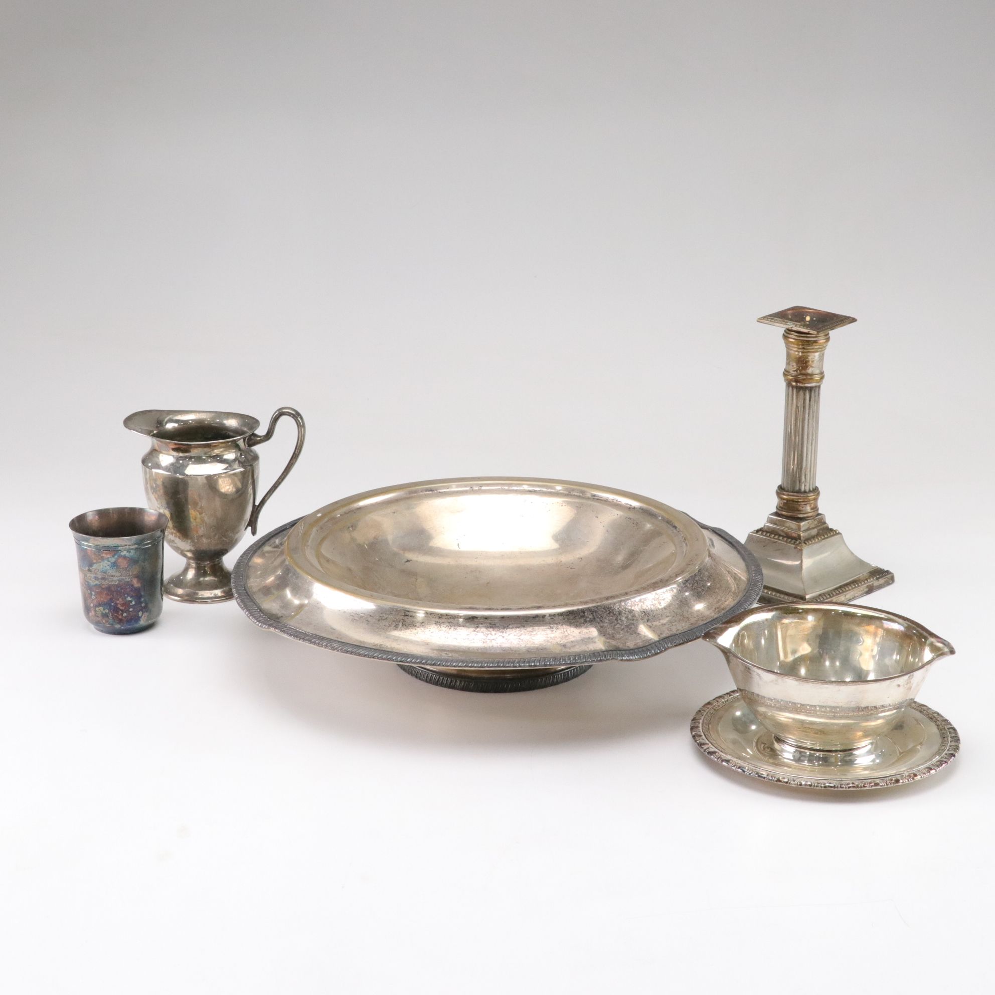 Apollo "Georgic" Silver Plate Footed Bowl with Other Itemsal