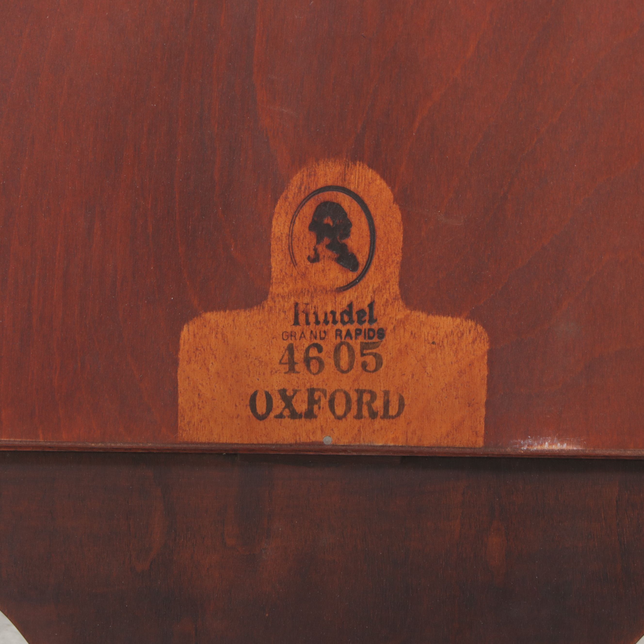 Kindel Queen Anne Style Mahogany and Parcel Gilt "Oxford" Wall Mirror