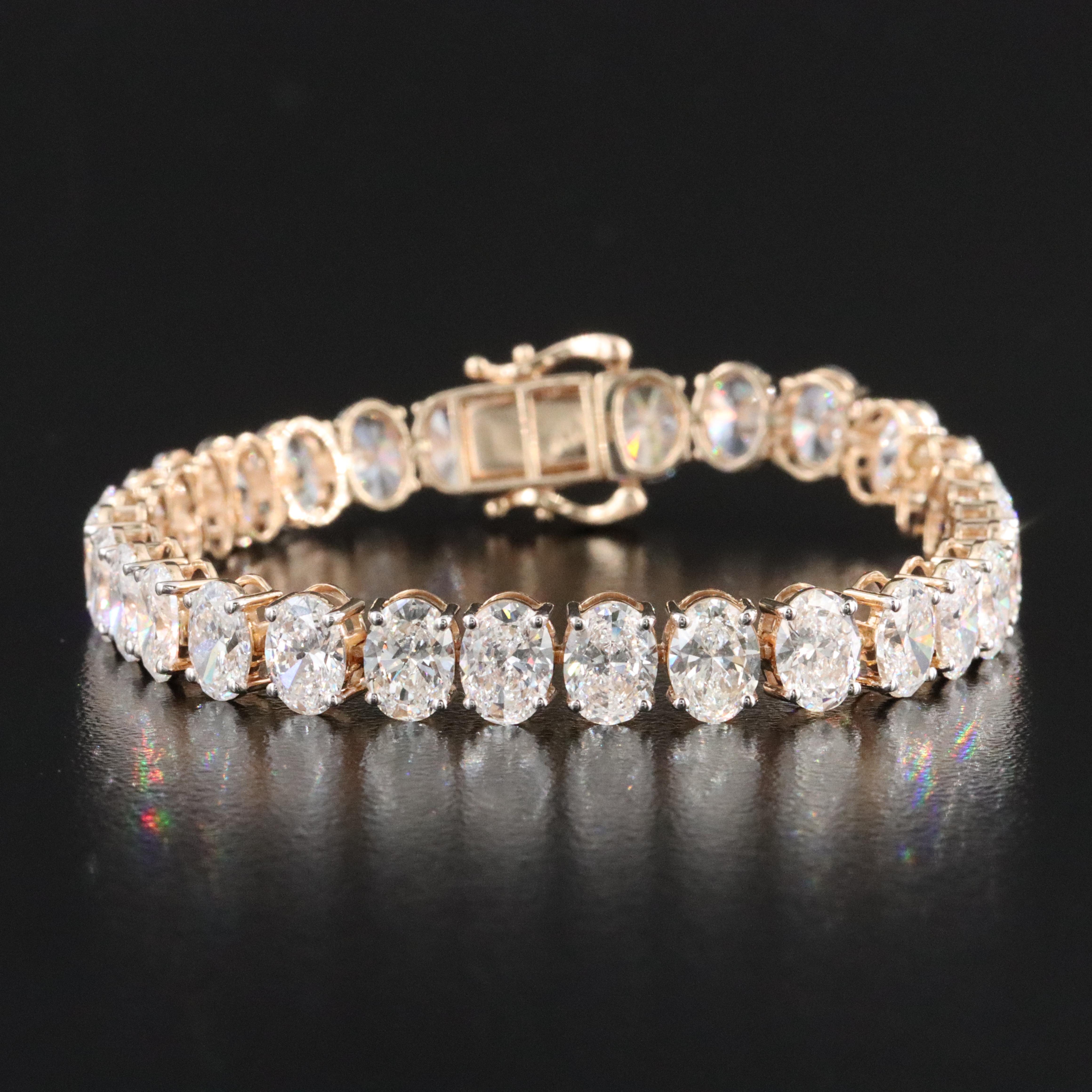 14K 16.22 CTW Lab Grown Diamond Line Bracelet
