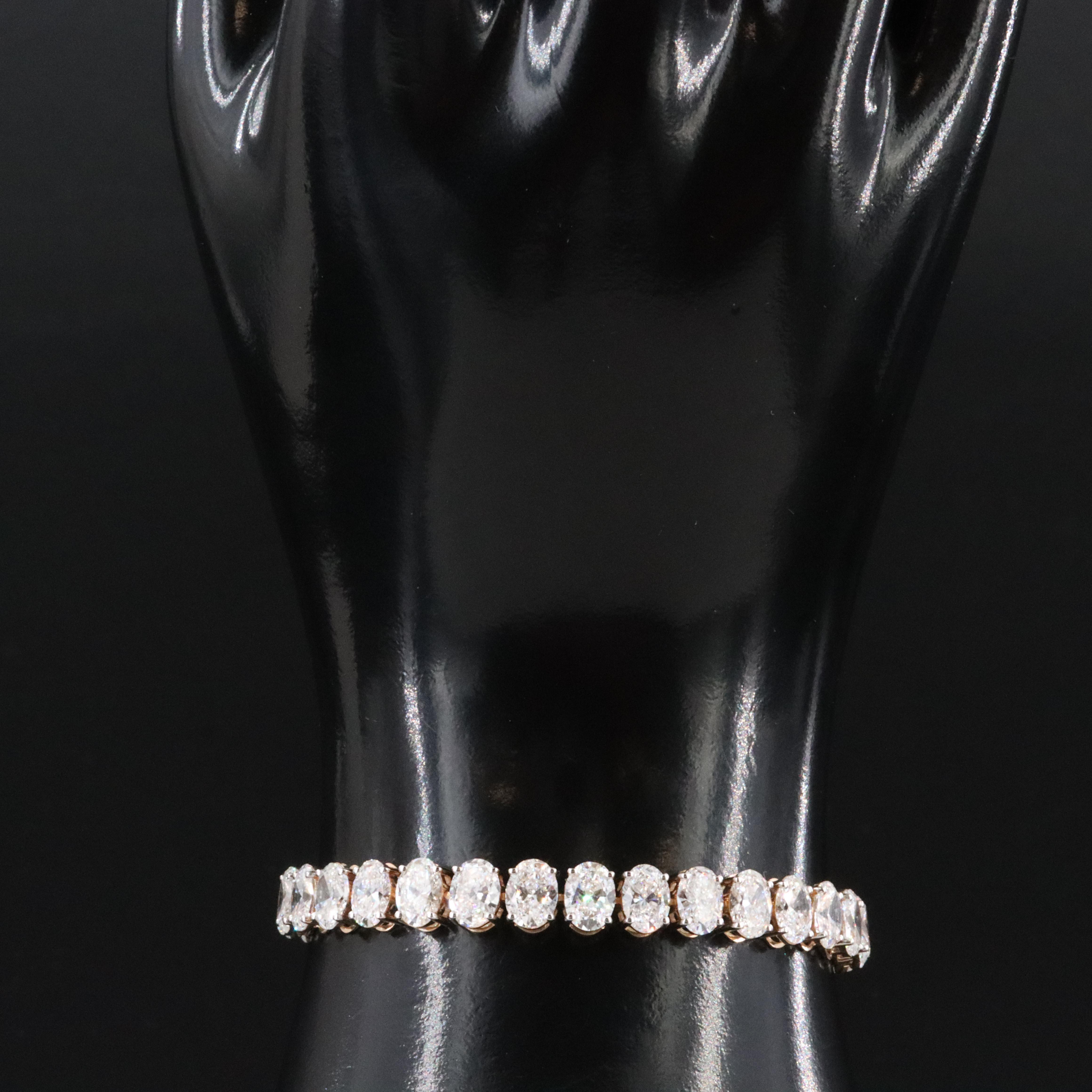 14K 16.22 CTW Lab Grown Diamond Line Bracelet