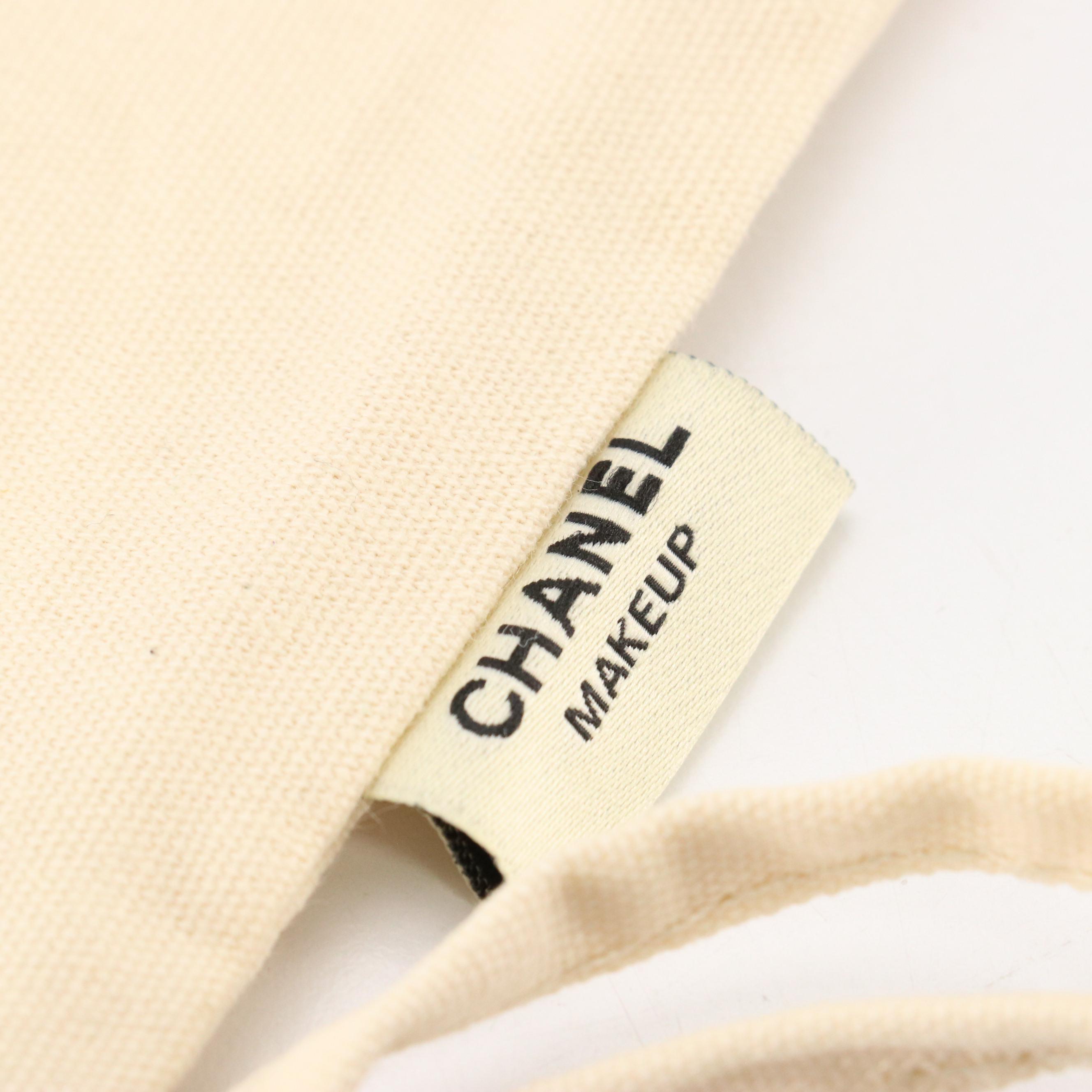 Chanel Makeup Drawstring CC Logo Backpack in Cotton Canvas