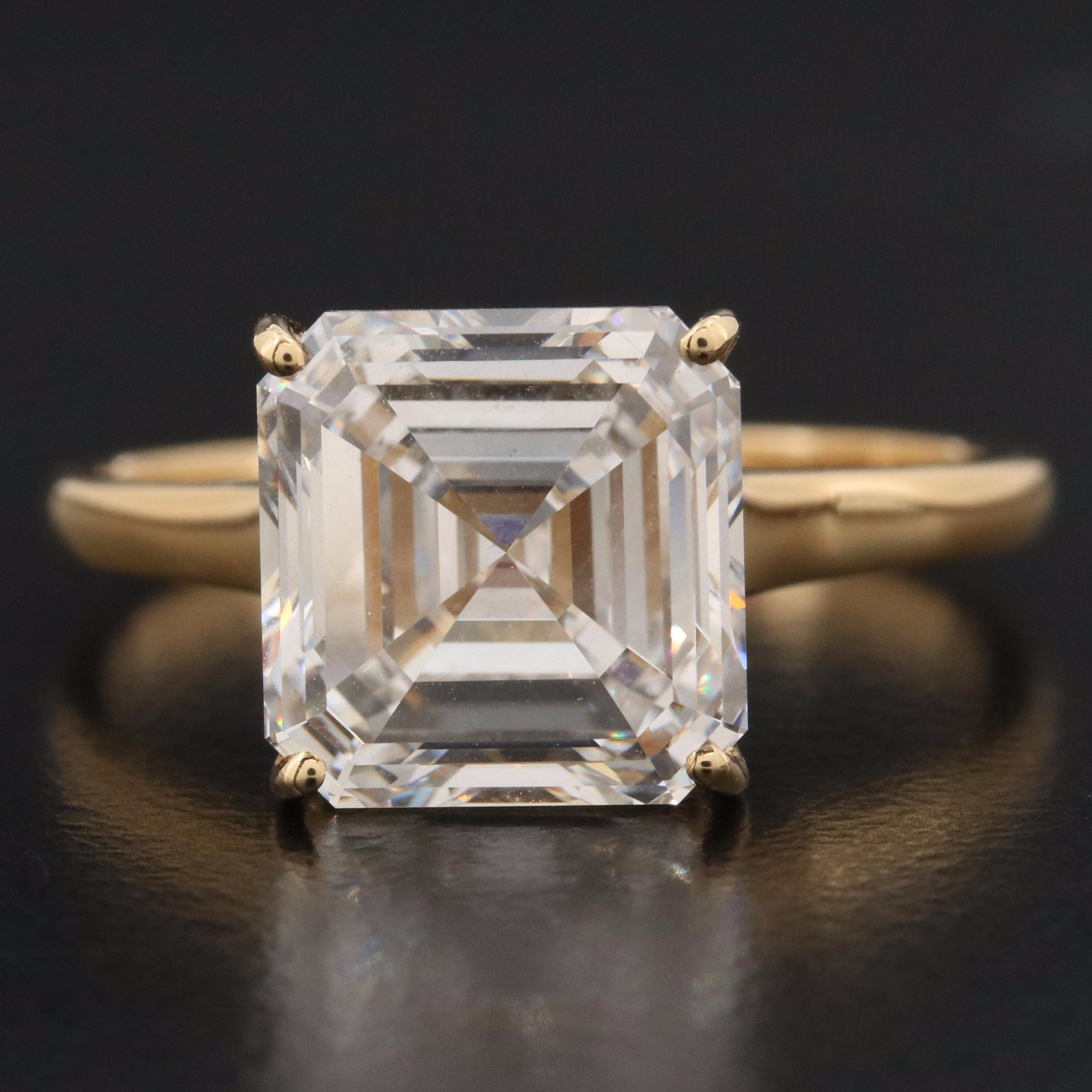 18K 5.01 CT Lab Grown Diamond Solitaire Ring with IGI Report