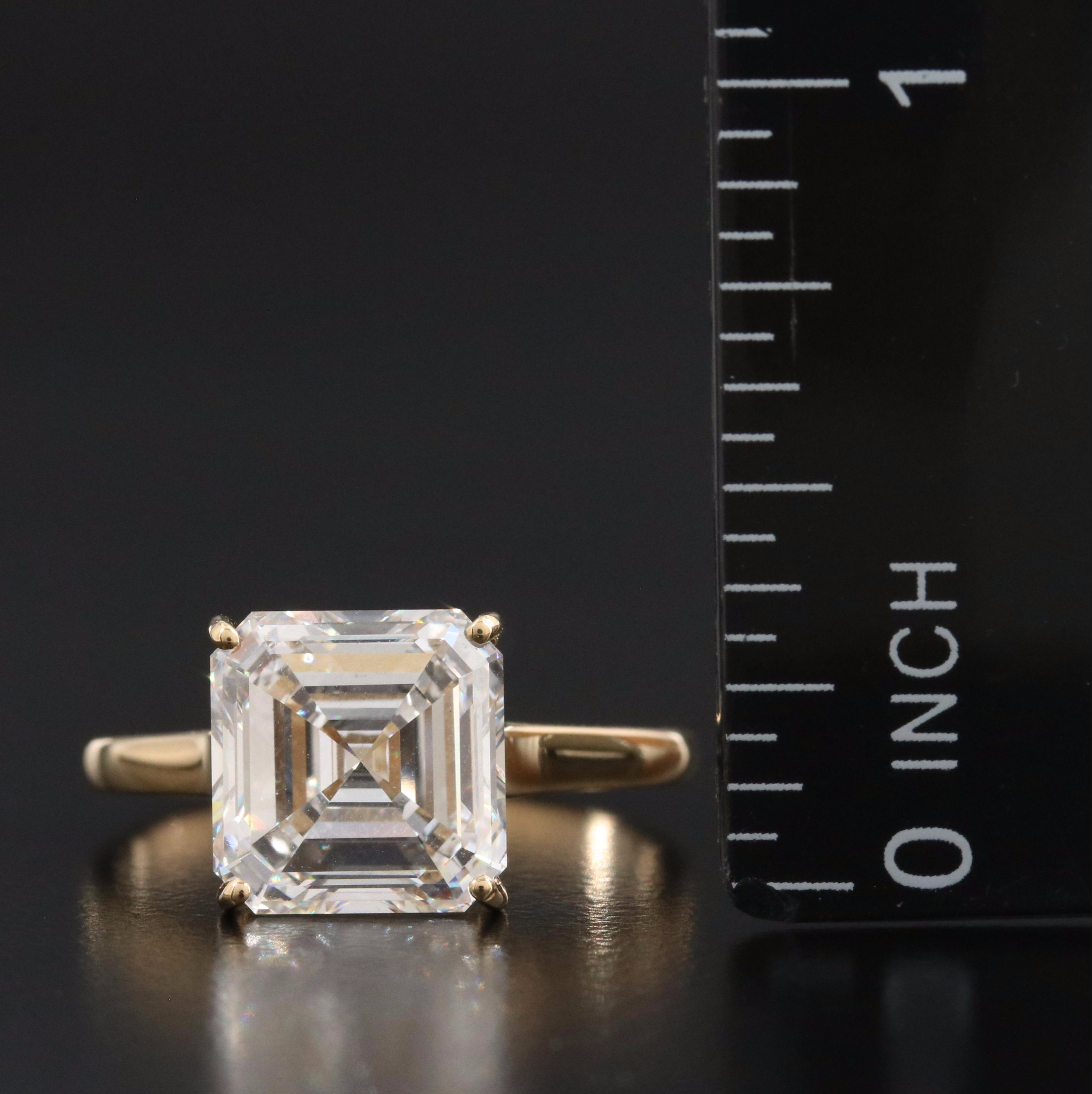 18K 5.01 CT Lab Grown Diamond Solitaire Ring with IGI Report