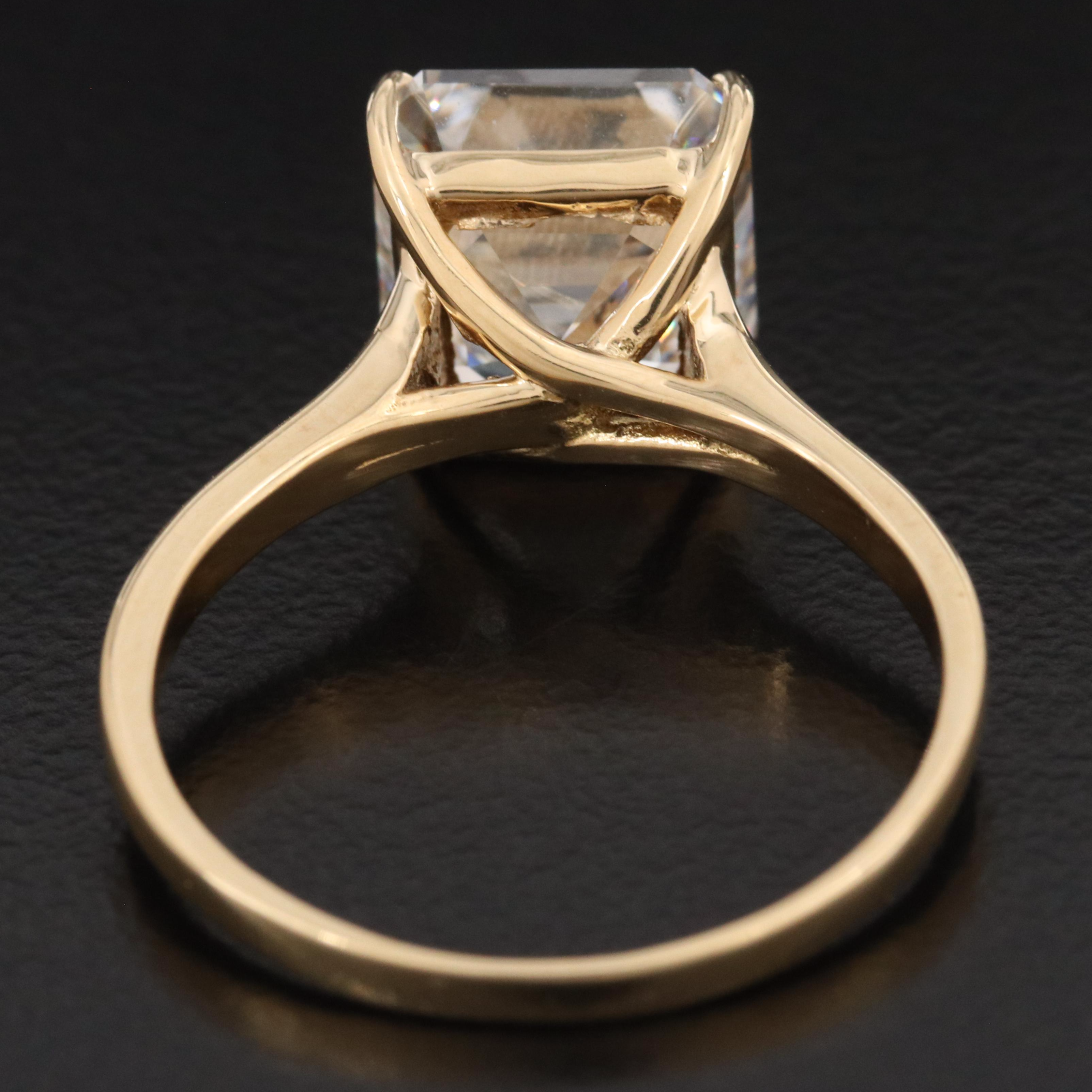 18K 5.01 CT Lab Grown Diamond Solitaire Ring with IGI Report