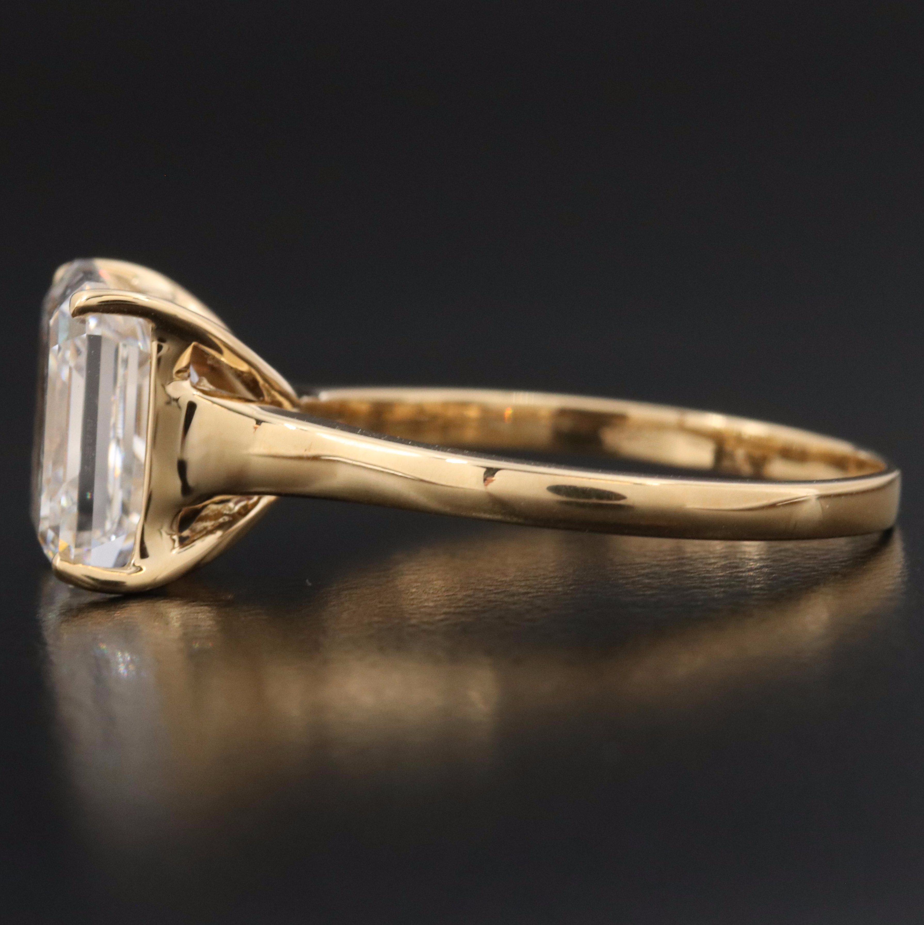 18K 5.01 CT Lab Grown Diamond Solitaire Ring with IGI Report