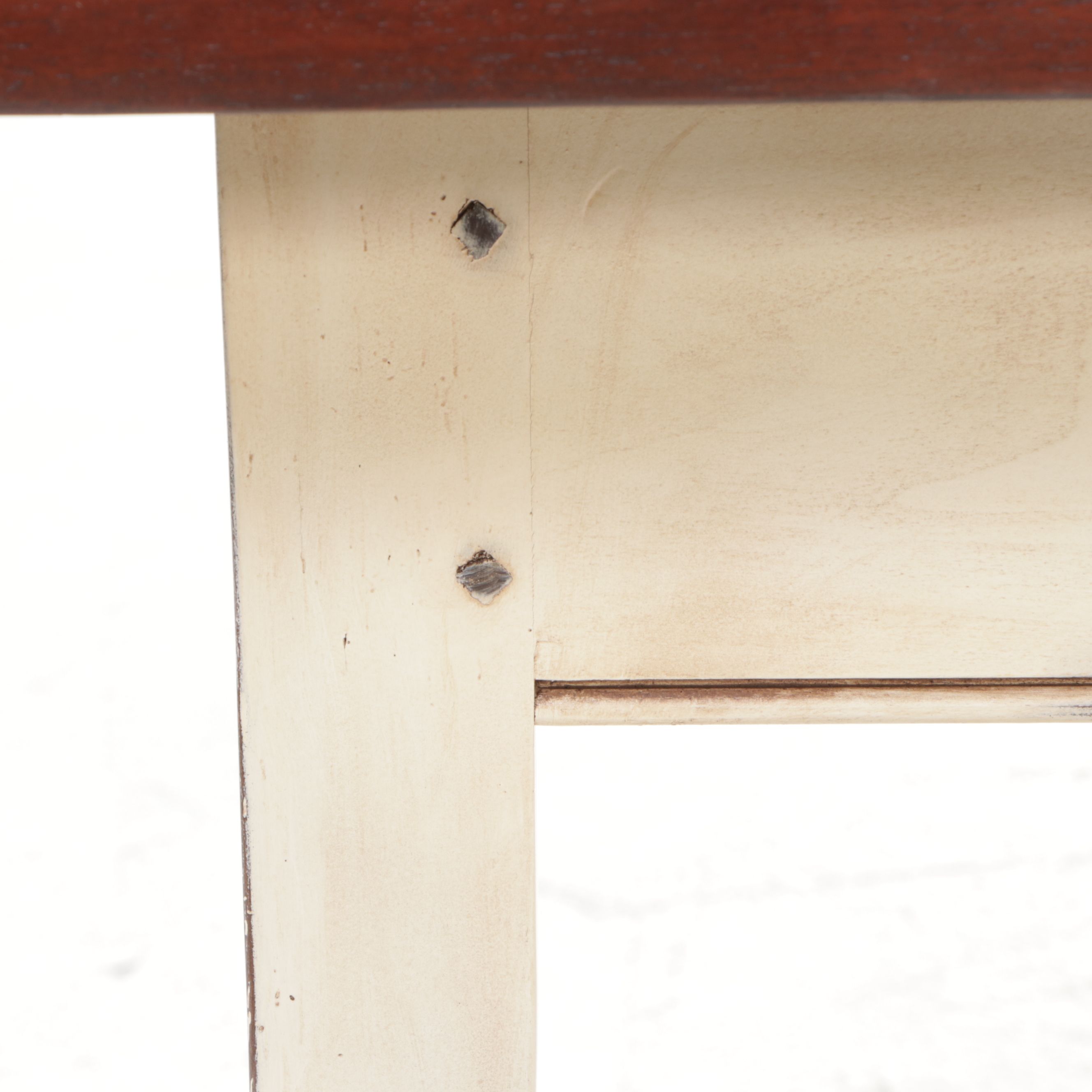 Primitive Style Parcel-Painted Wood Dining Table