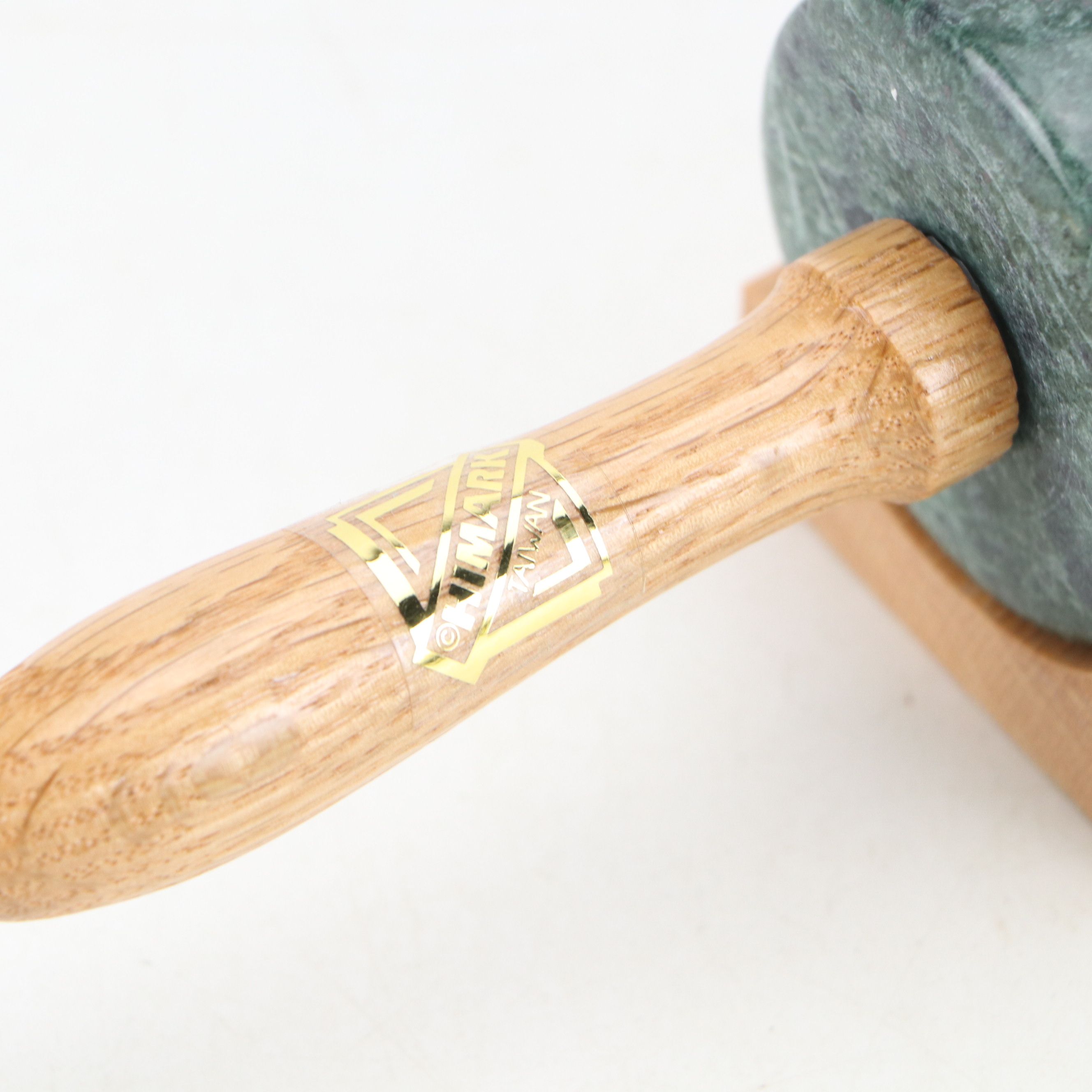 Himark Green Marble and Wood Rolling Pin with Stand