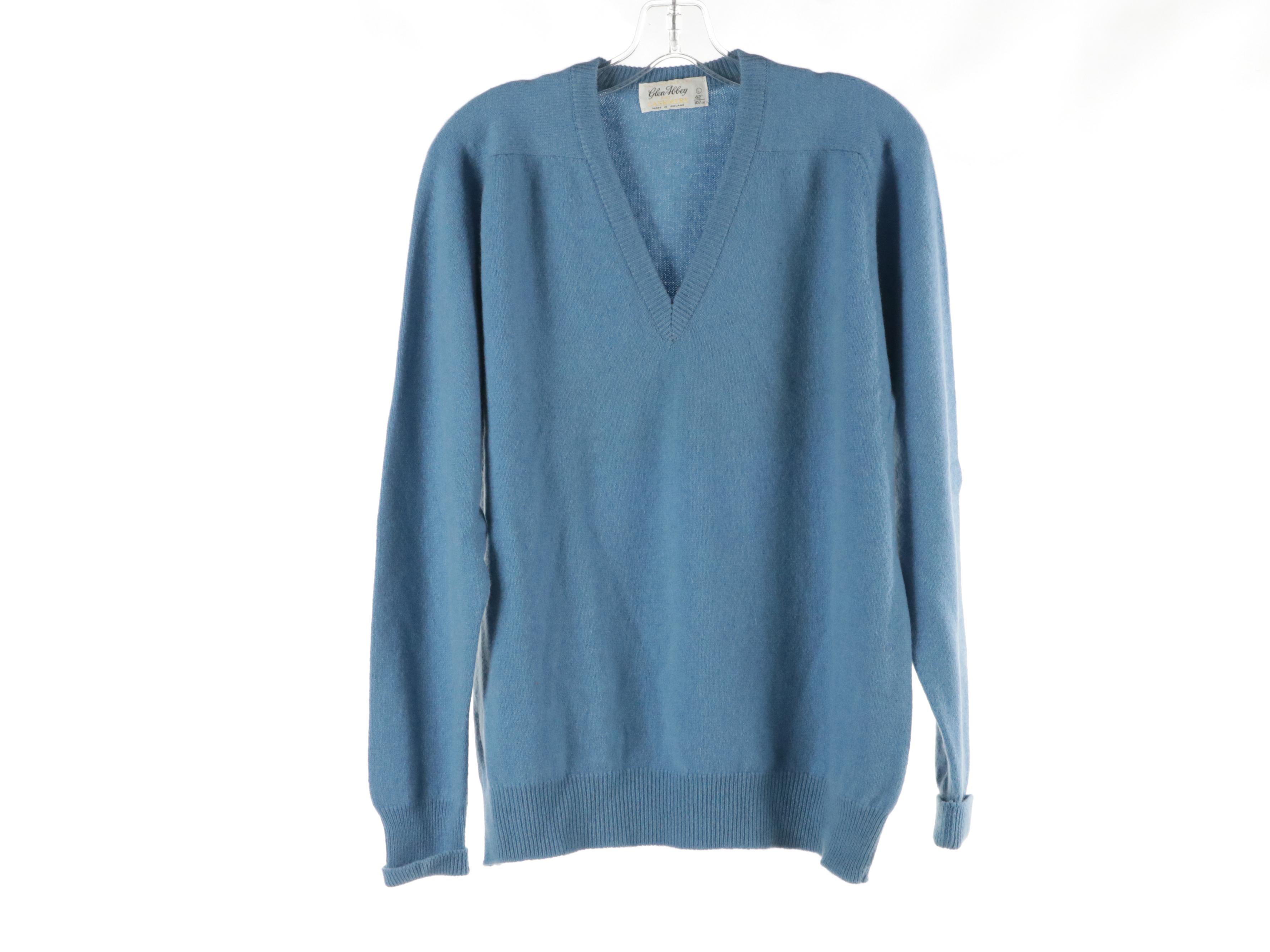 Men's Pringle and Glen Abbey Vintage Cashmere V-Neck Sweaters