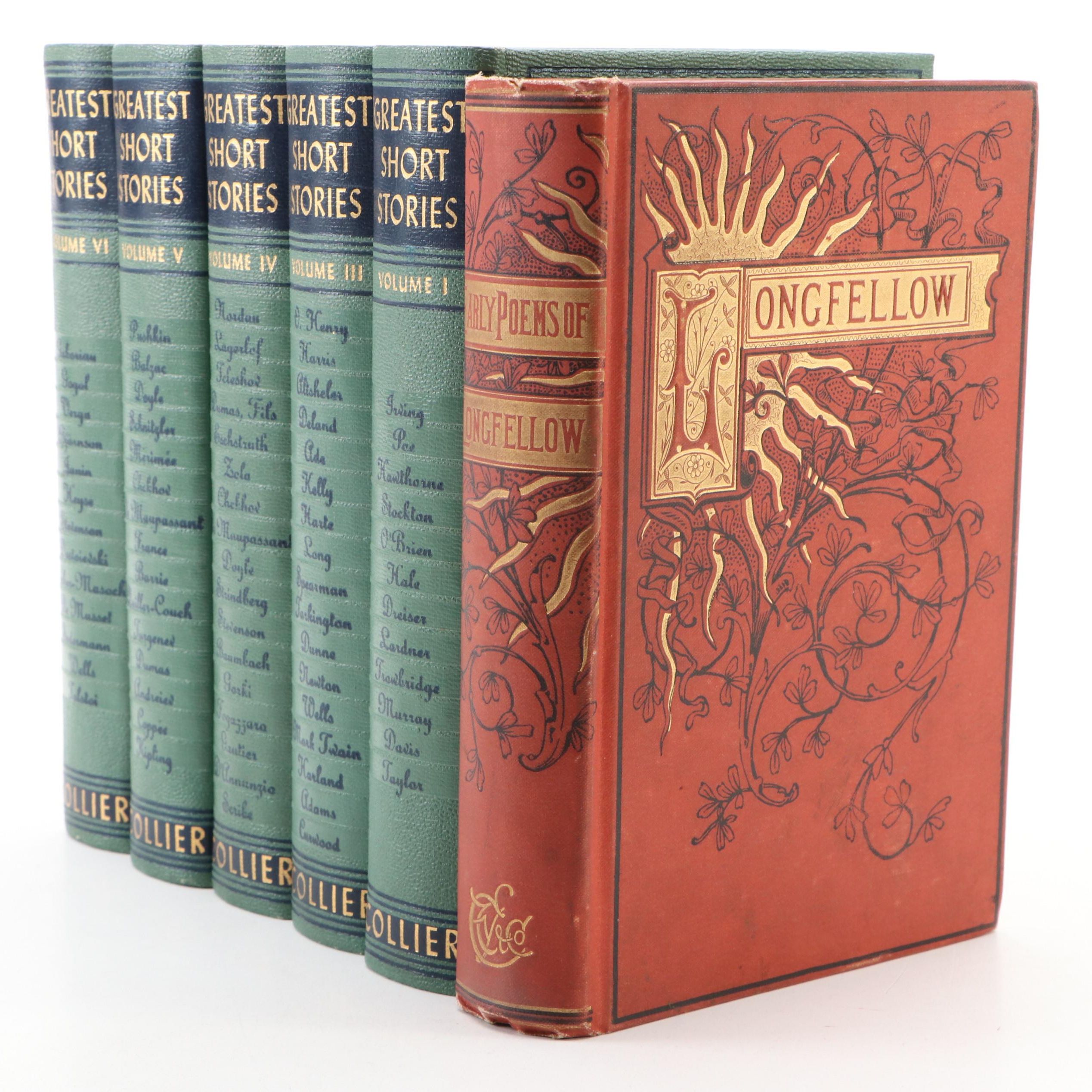 "Greatest Short Stories" Partial Set with "The Early Poems of Longfellow"